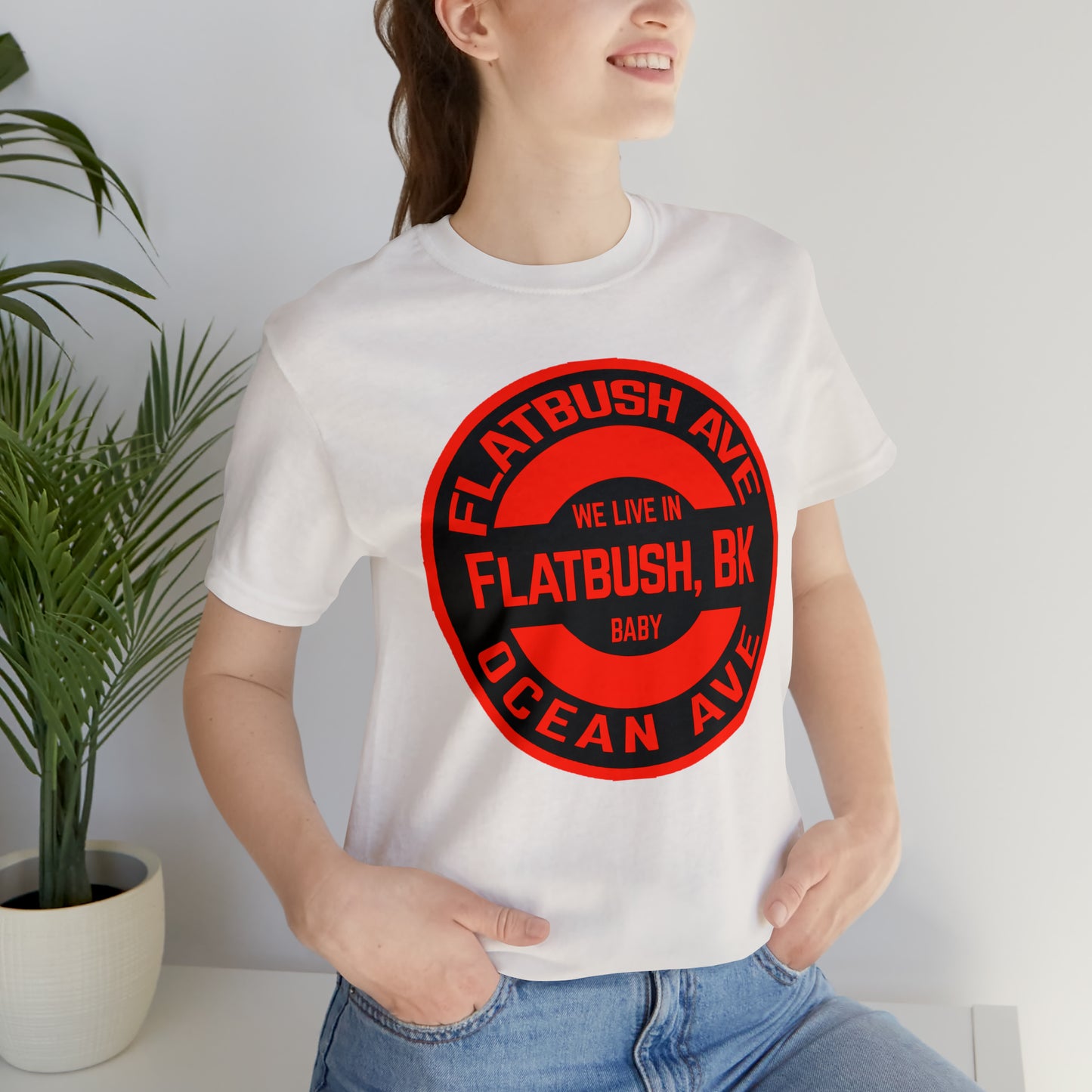 Flatbush, BK - Red - Unisex Jersey Short Sleeve Tee