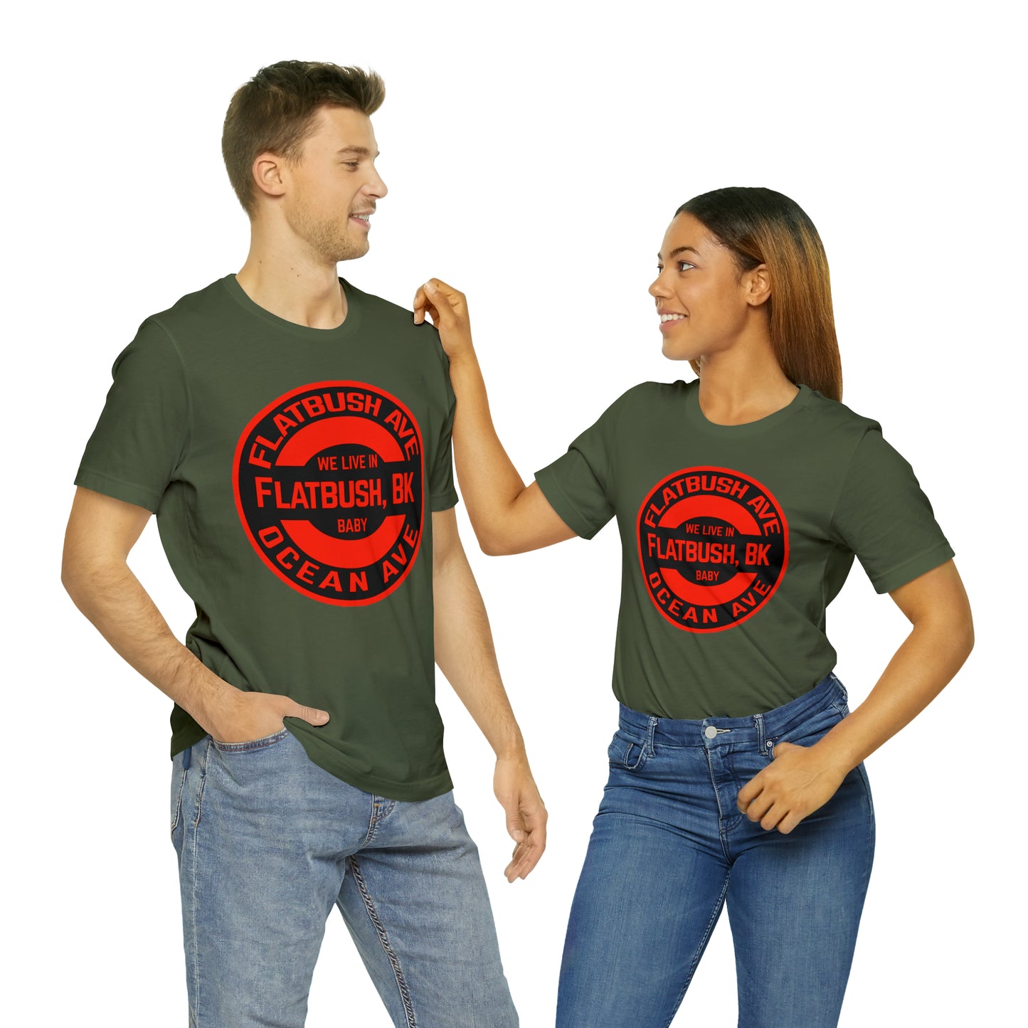 Flatbush, BK - Red - Unisex Jersey Short Sleeve Tee