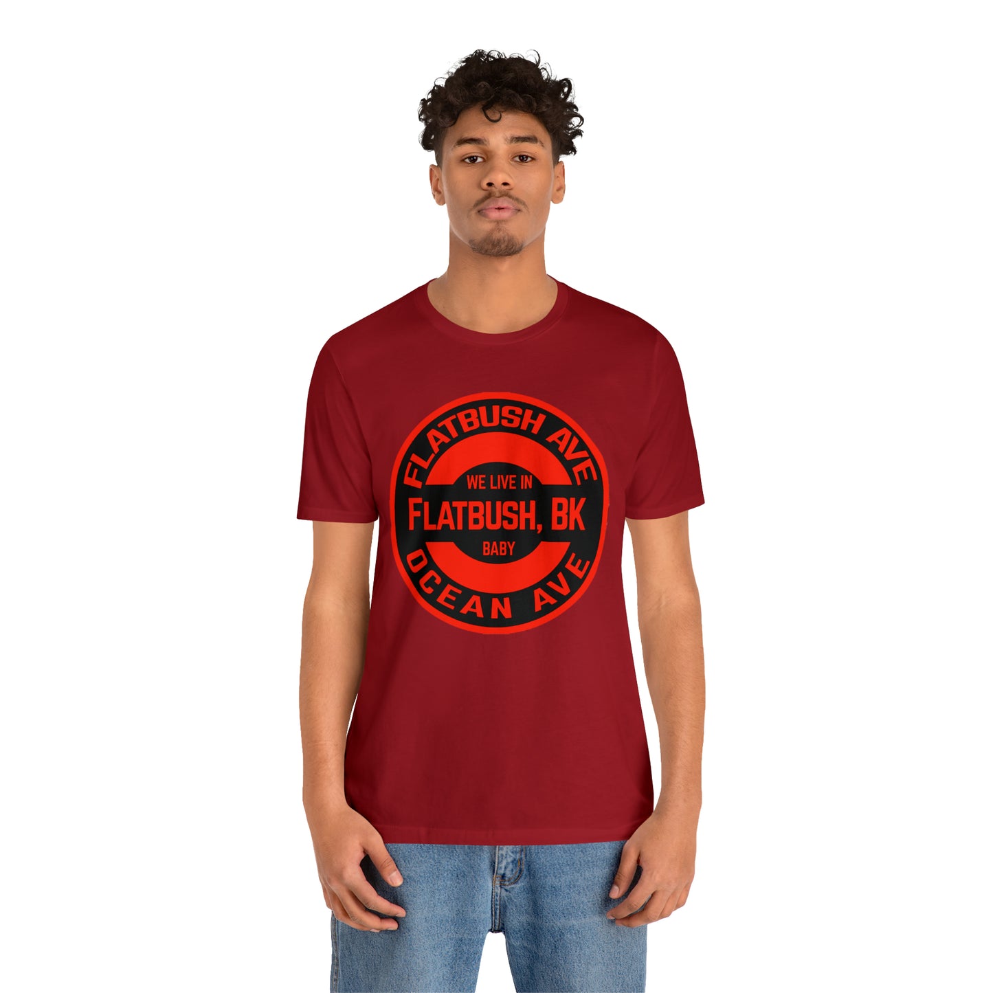 Flatbush, BK - Red - Unisex Jersey Short Sleeve Tee