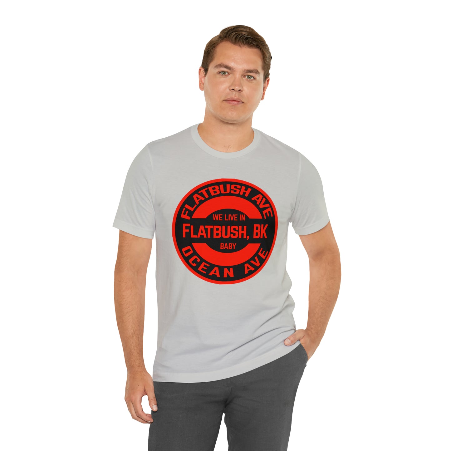 Flatbush, BK - Red - Unisex Jersey Short Sleeve Tee
