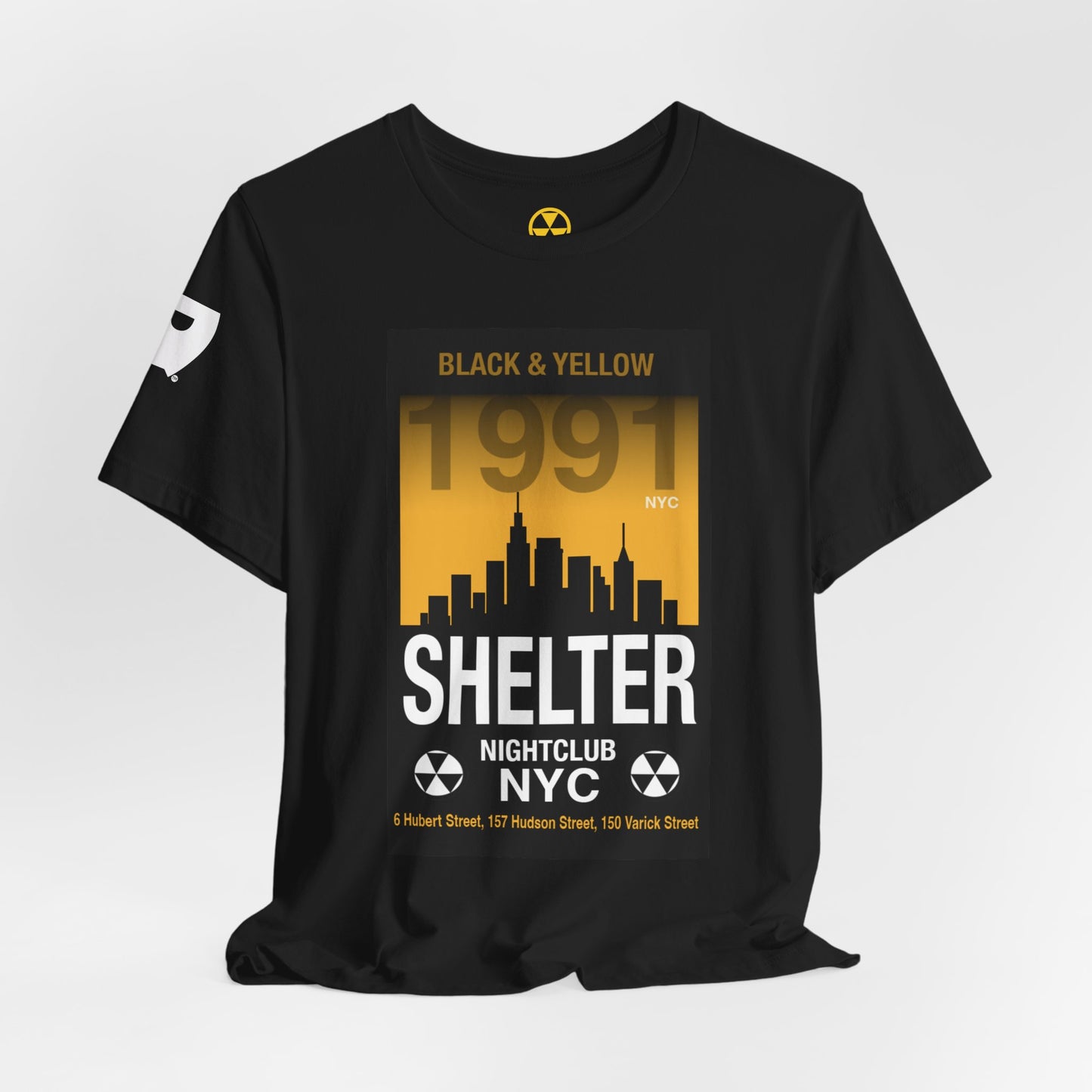 001 Club Shelter Unisex Short Sleeve Tee