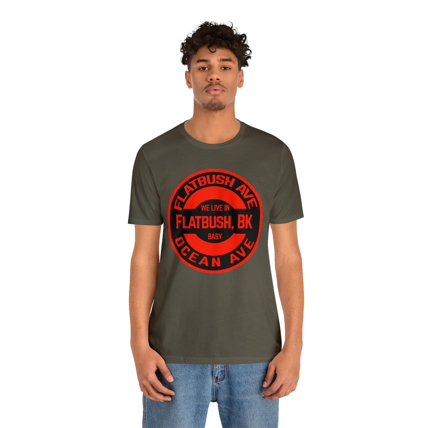 Flatbush, BK - Red - Unisex Jersey Short Sleeve Tee