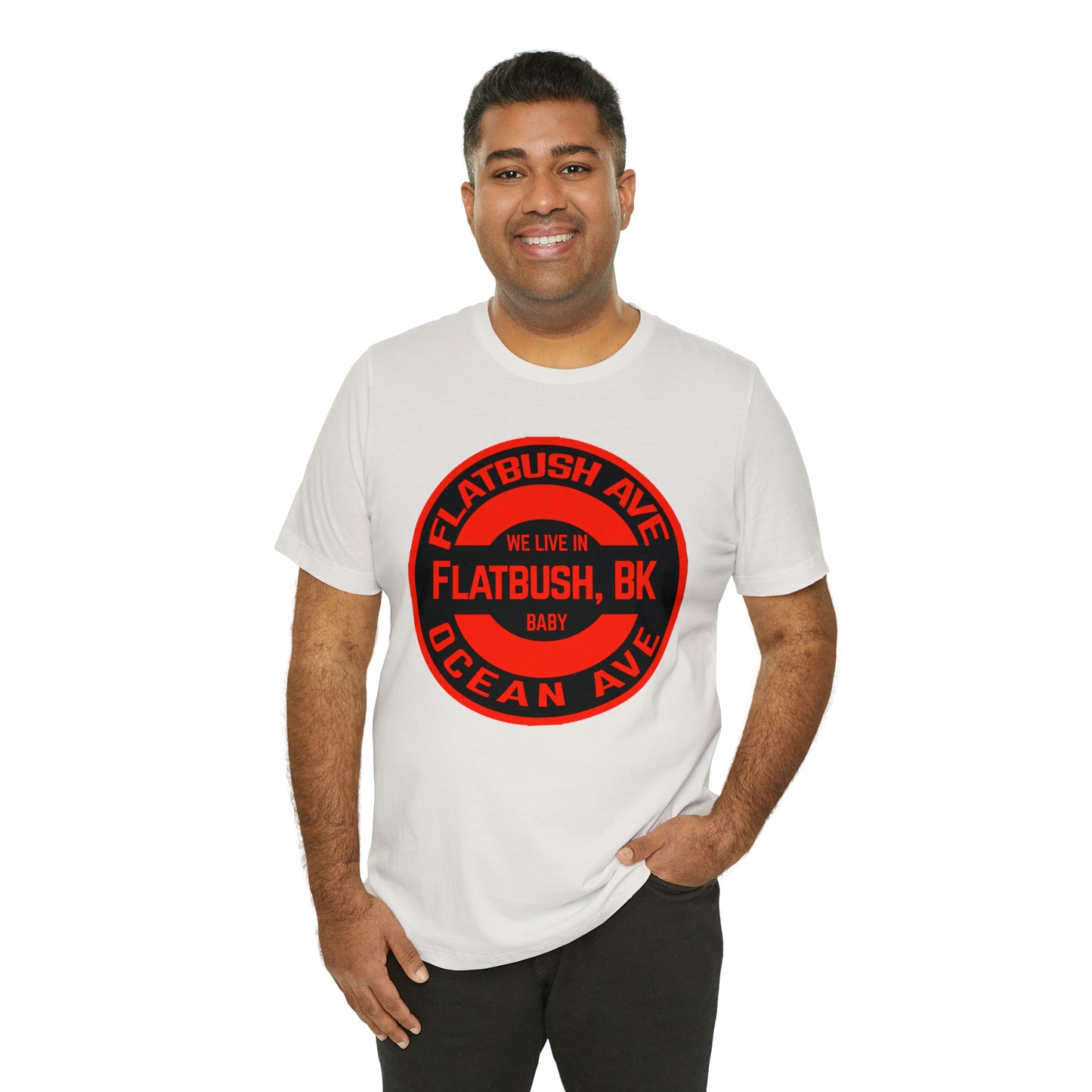 Flatbush, BK - Red - Unisex Jersey Short Sleeve Tee