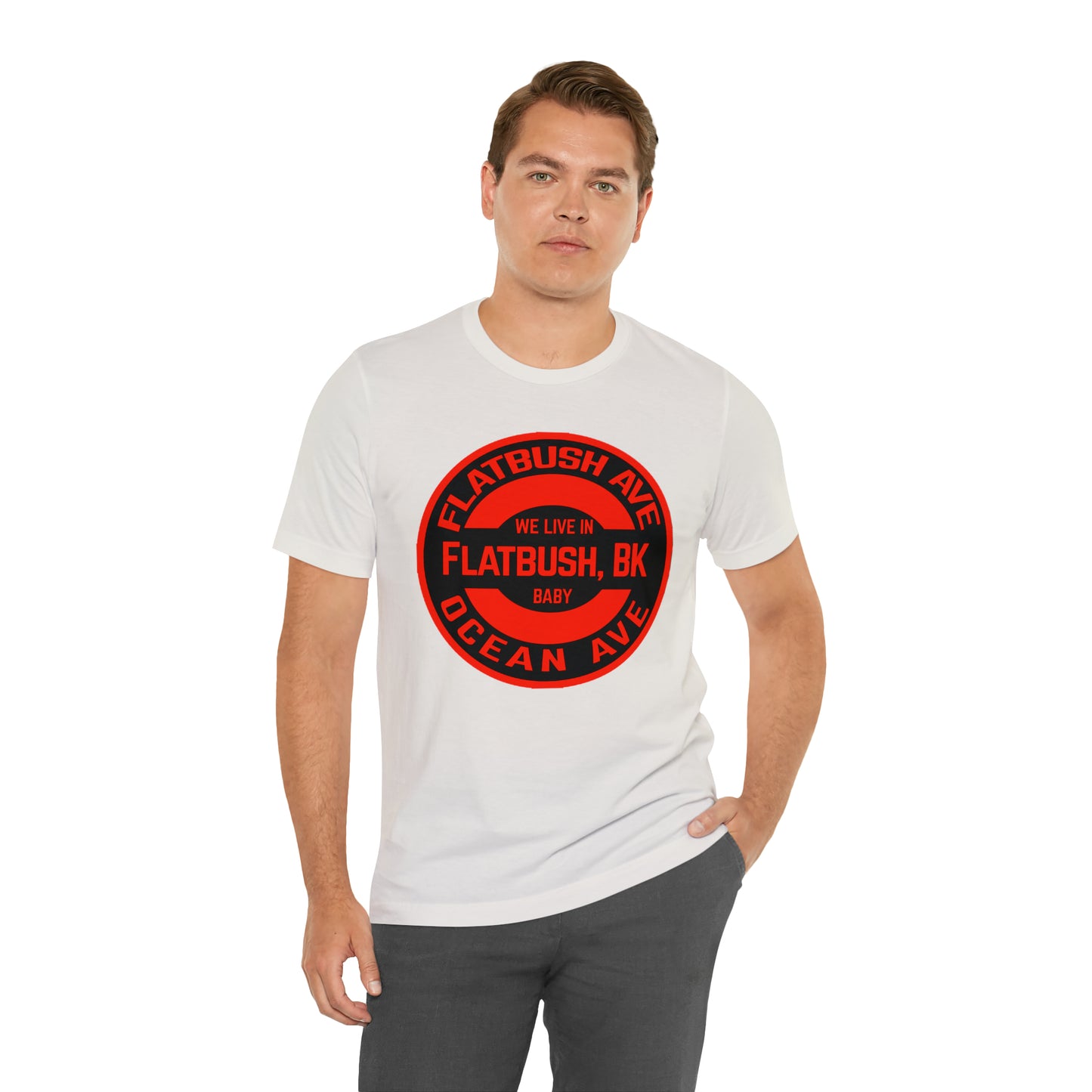 Flatbush, BK - Red - Unisex Jersey Short Sleeve Tee