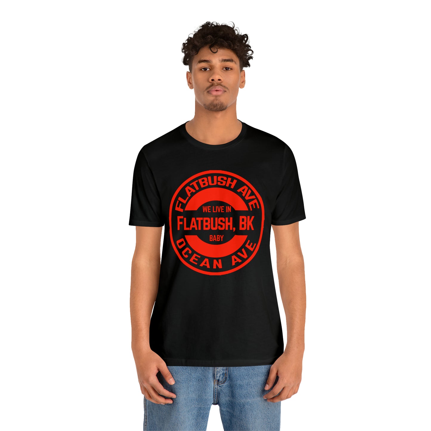 Flatbush, BK - Red - Unisex Jersey Short Sleeve Tee