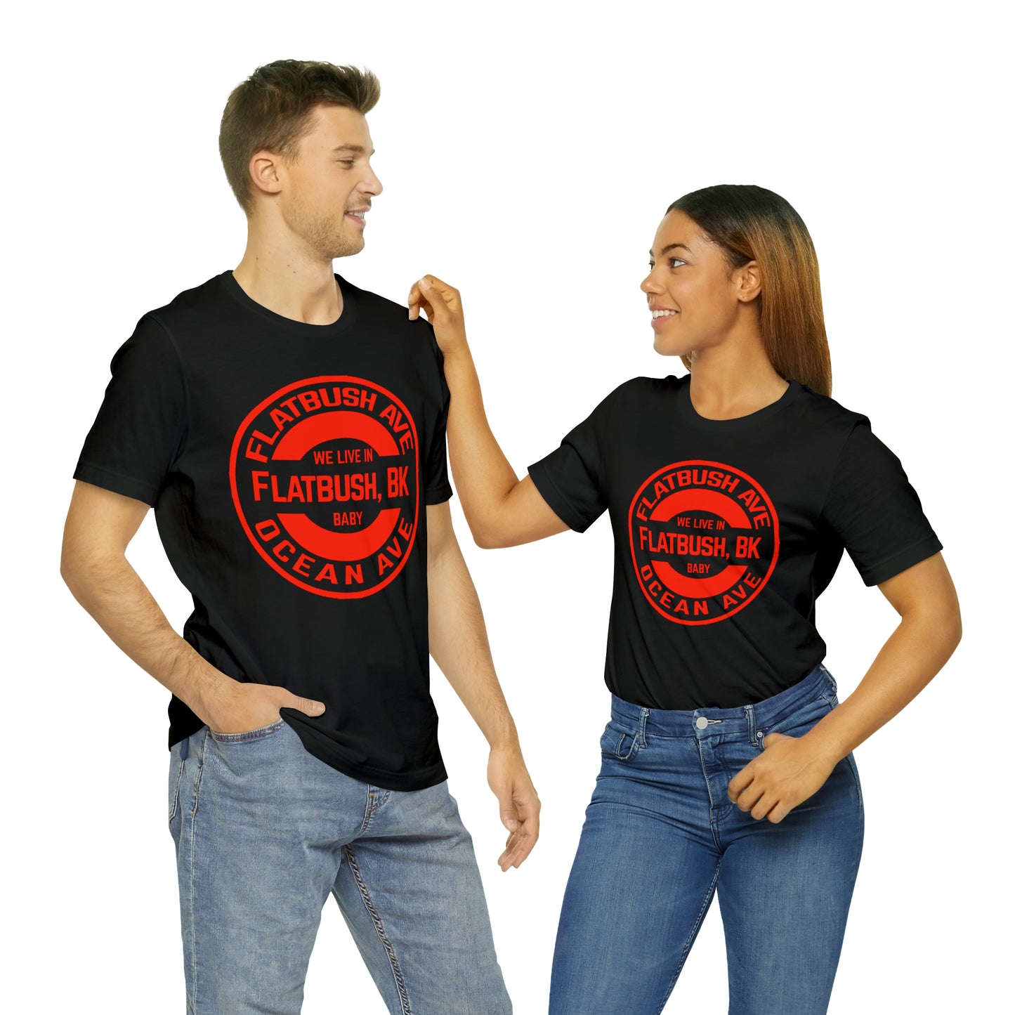 Flatbush, BK - Red - Unisex Jersey Short Sleeve Tee