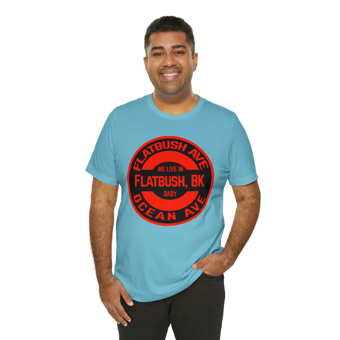 Flatbush, BK - Red - Unisex Jersey Short Sleeve Tee