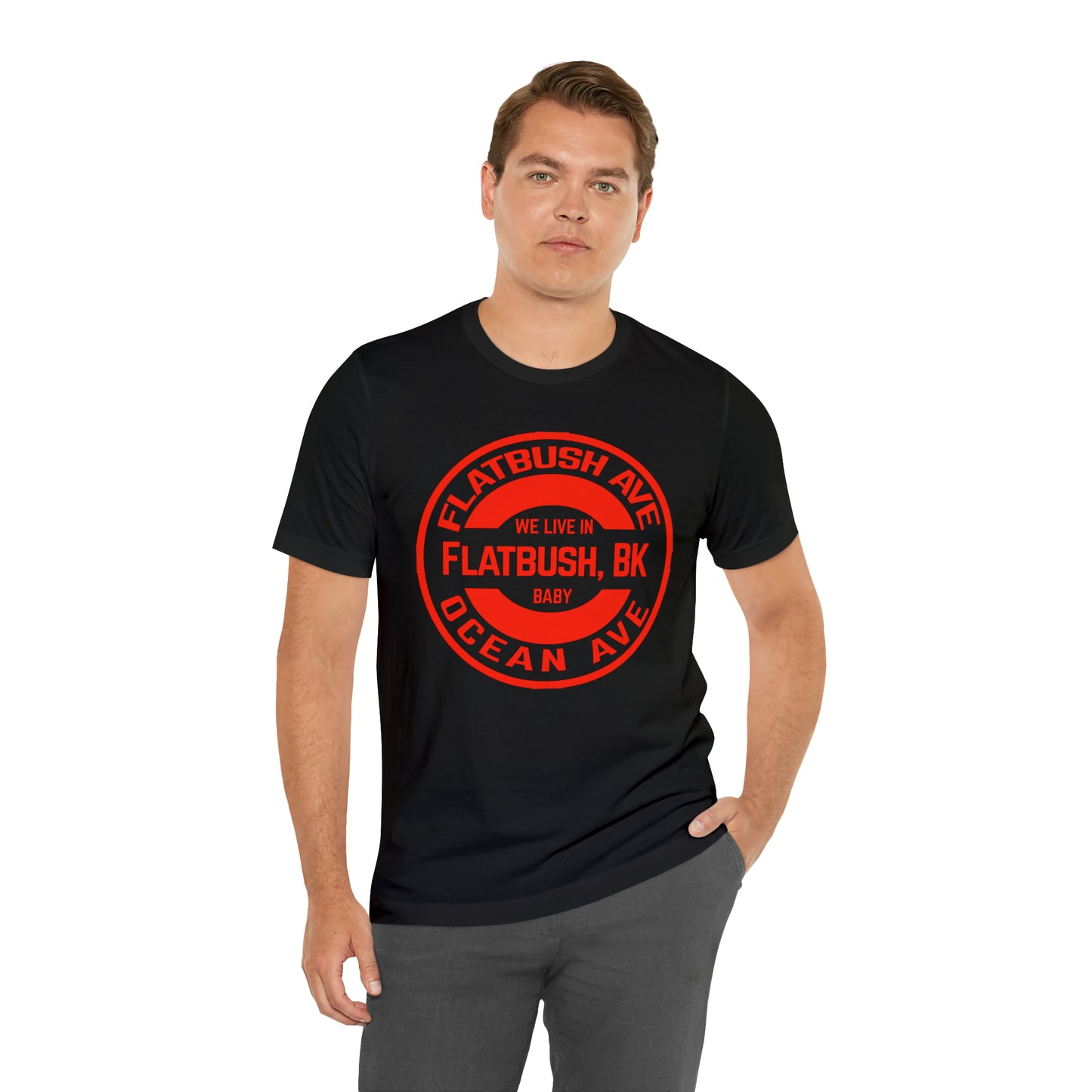 Flatbush, BK - Red - Unisex Jersey Short Sleeve Tee