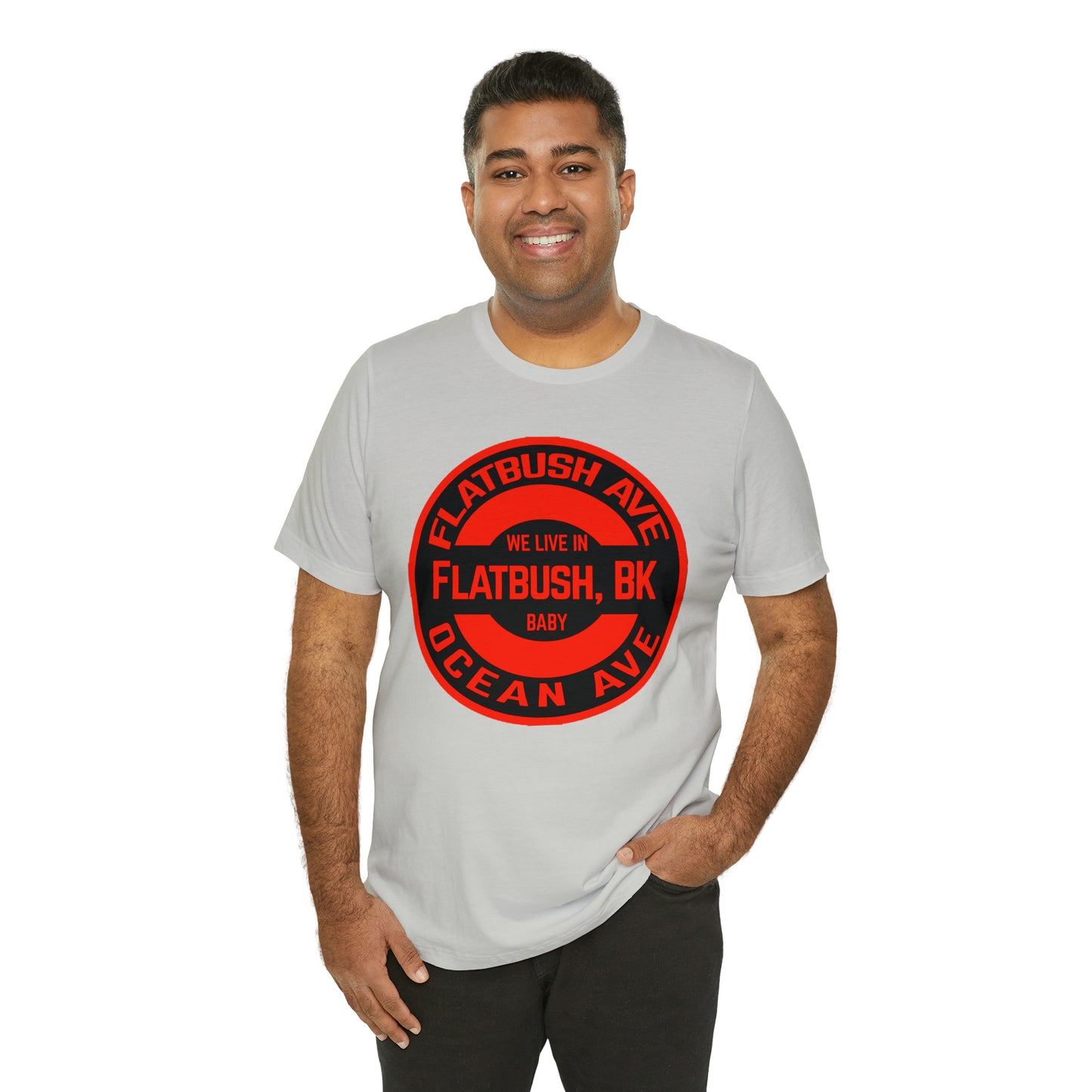 Flatbush, BK - Red - Unisex Jersey Short Sleeve Tee
