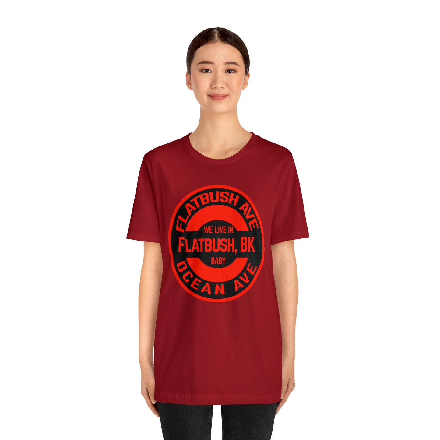 Flatbush, BK - Red - Unisex Jersey Short Sleeve Tee