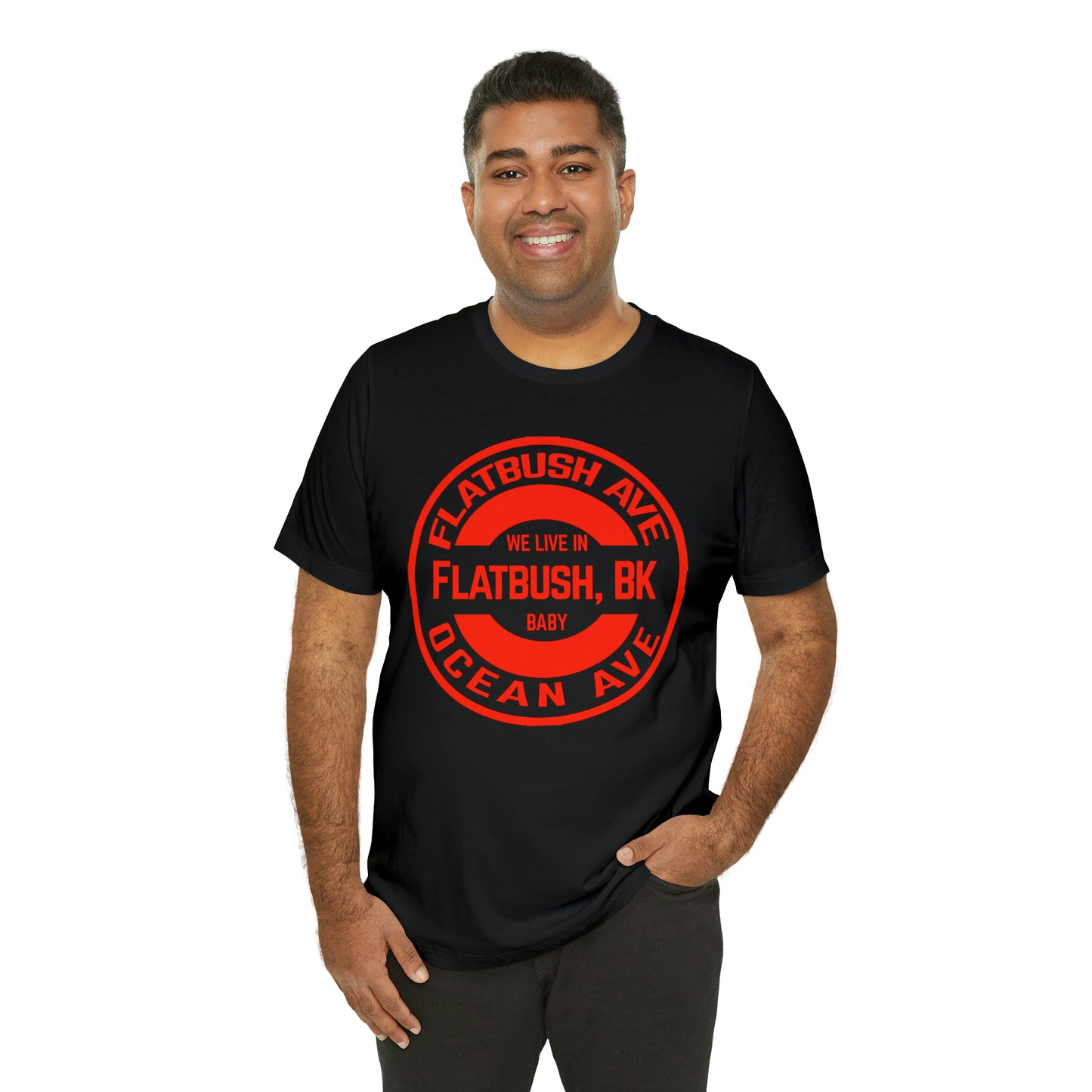 Flatbush, BK - Red - Unisex Jersey Short Sleeve Tee