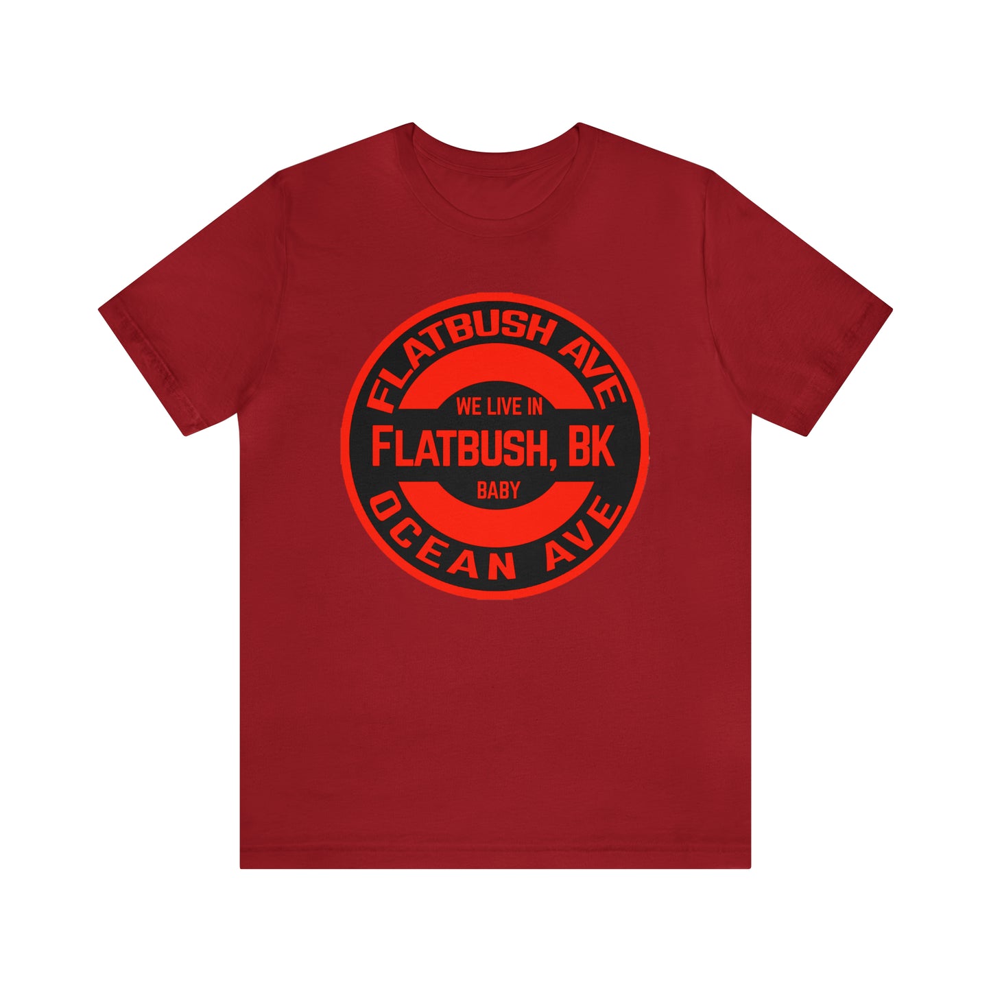 Flatbush, BK - Red - Unisex Jersey Short Sleeve Tee