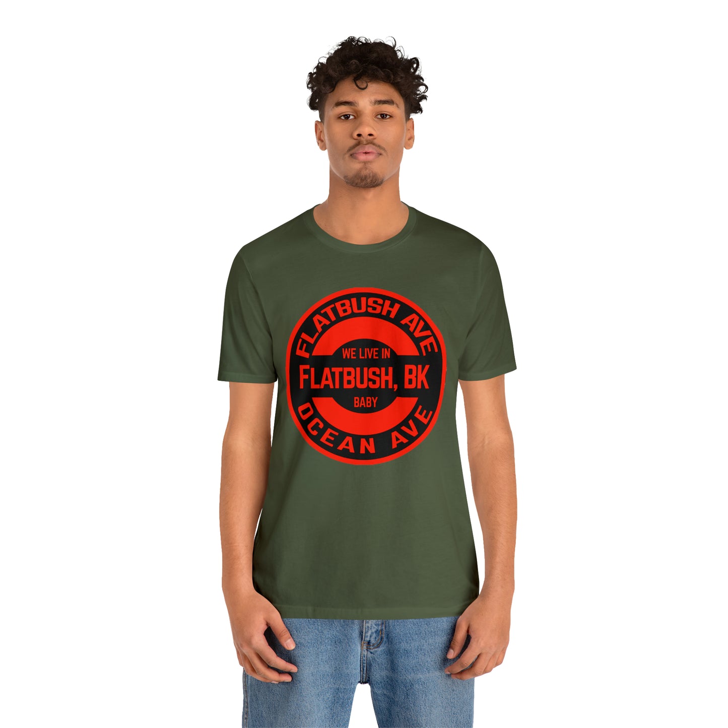 Flatbush, BK - Red - Unisex Jersey Short Sleeve Tee