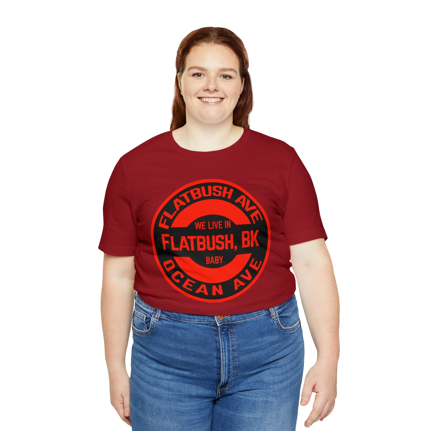 Flatbush, BK - Red - Unisex Jersey Short Sleeve Tee