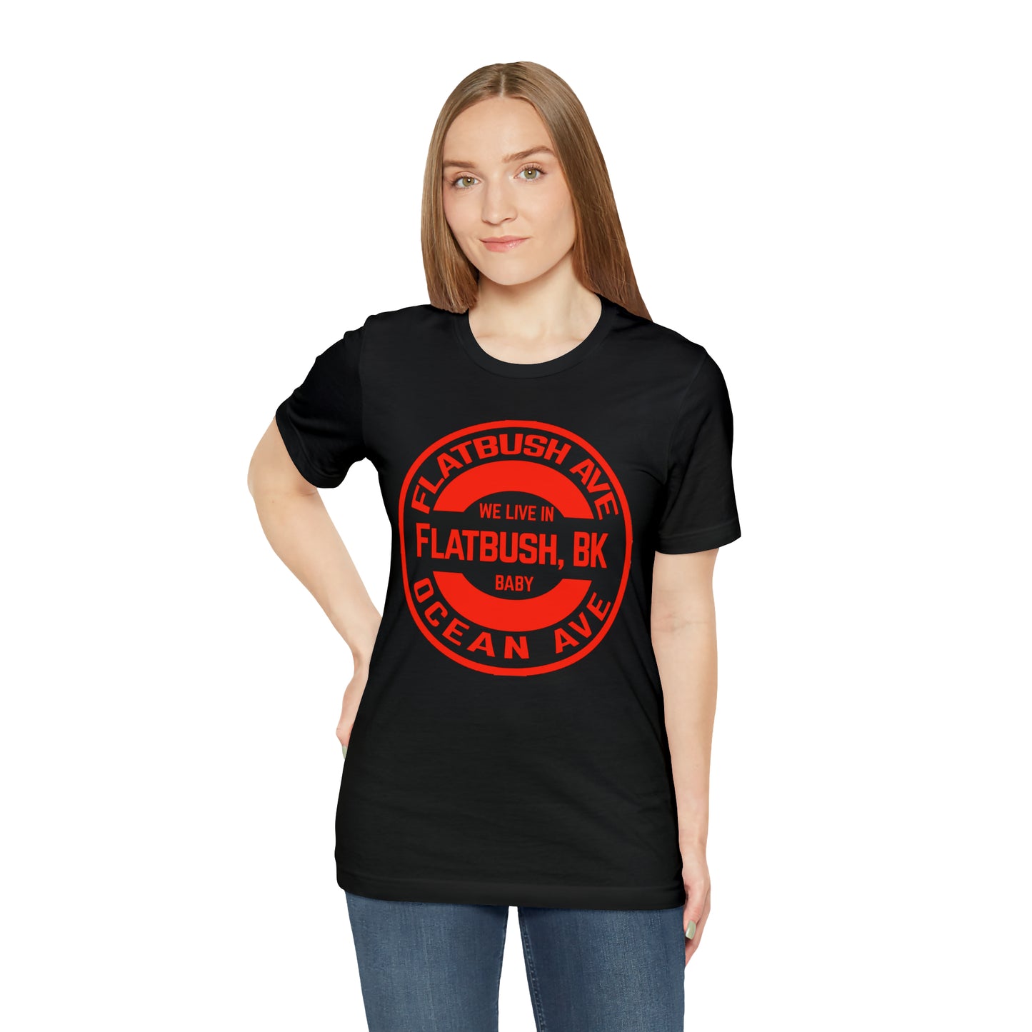 Flatbush, BK - Red - Unisex Jersey Short Sleeve Tee