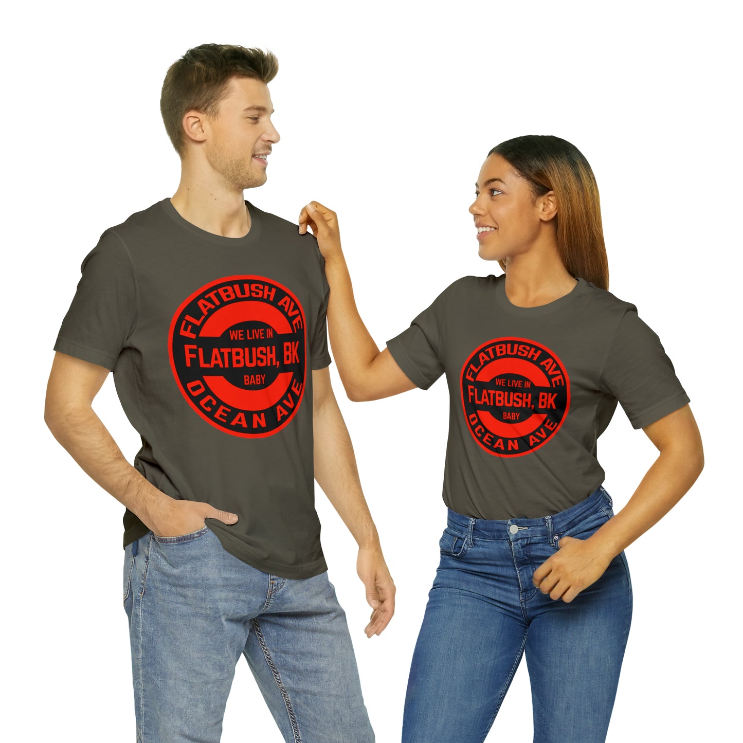 Flatbush, BK - Red - Unisex Jersey Short Sleeve Tee