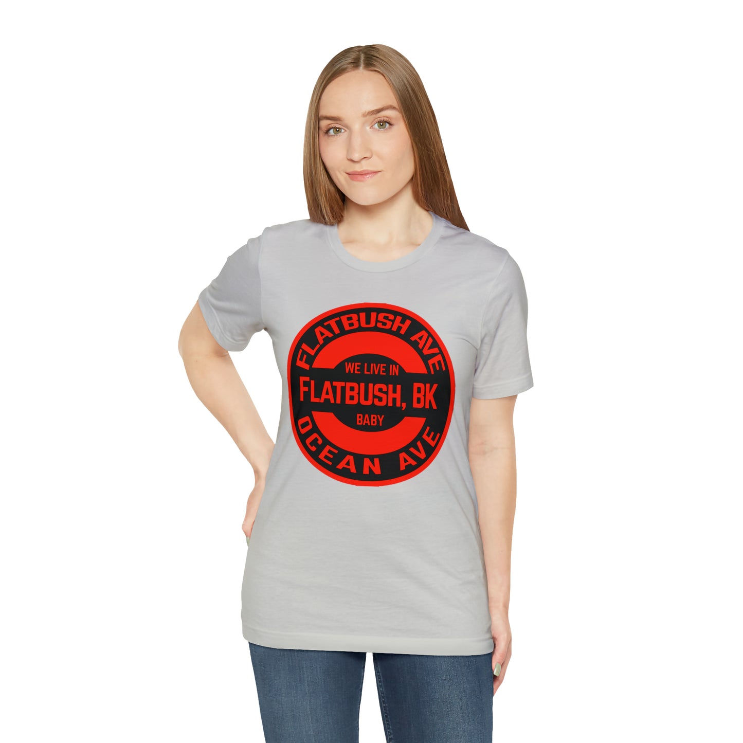 Flatbush, BK - Red - Unisex Jersey Short Sleeve Tee