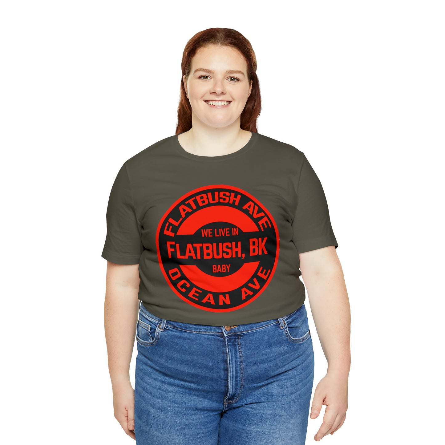 Flatbush, BK - Red - Unisex Jersey Short Sleeve Tee