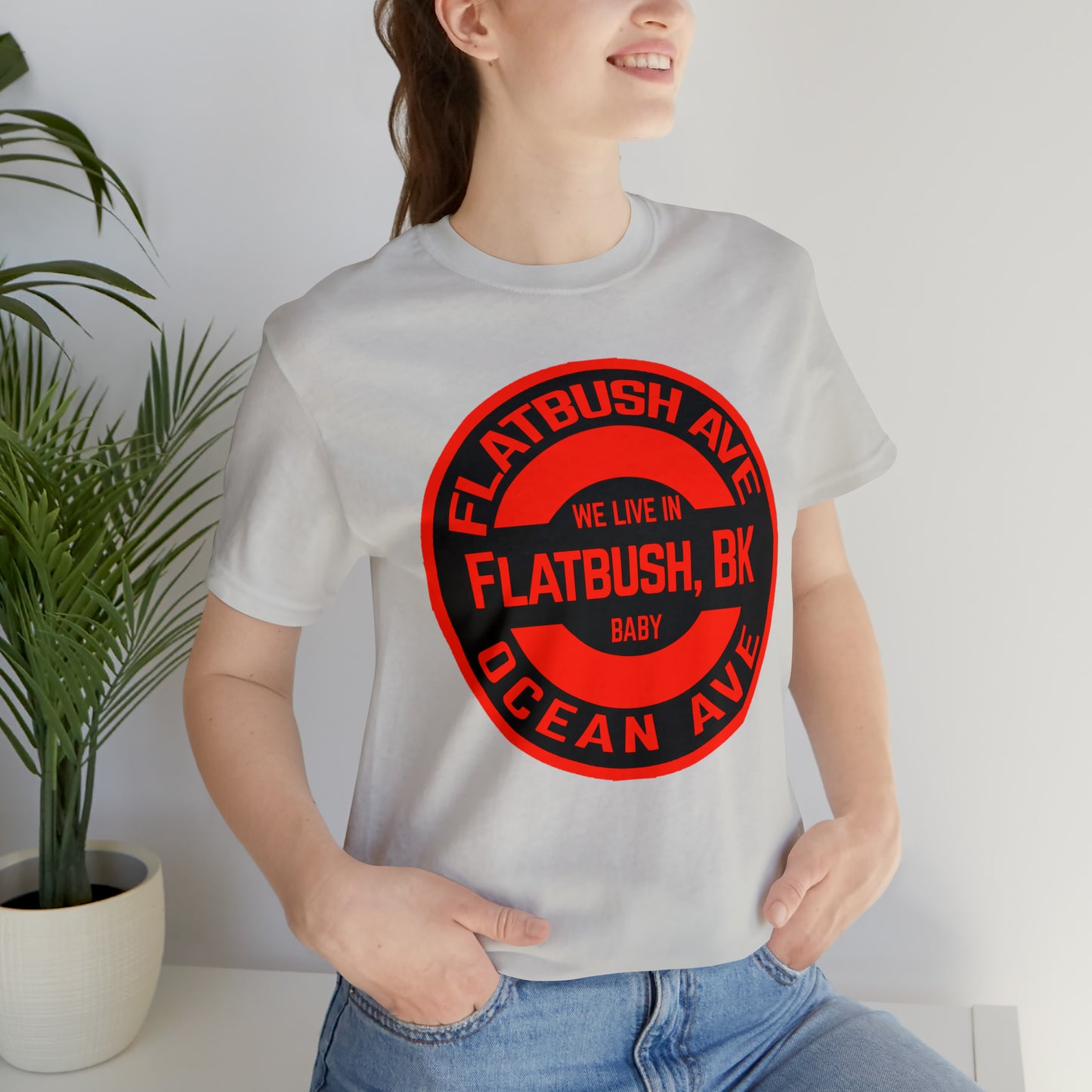 Flatbush, BK - Red - Unisex Jersey Short Sleeve Tee
