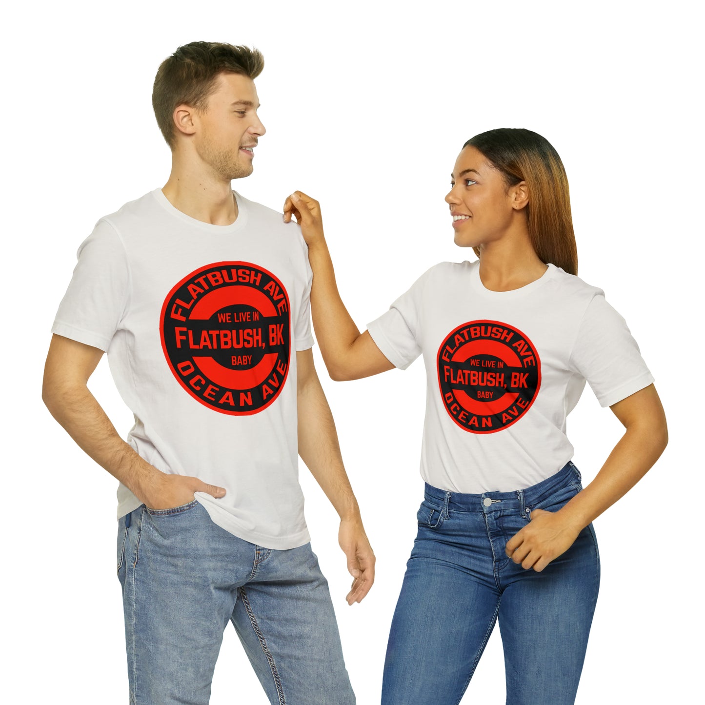 Flatbush, BK - Red - Unisex Jersey Short Sleeve Tee