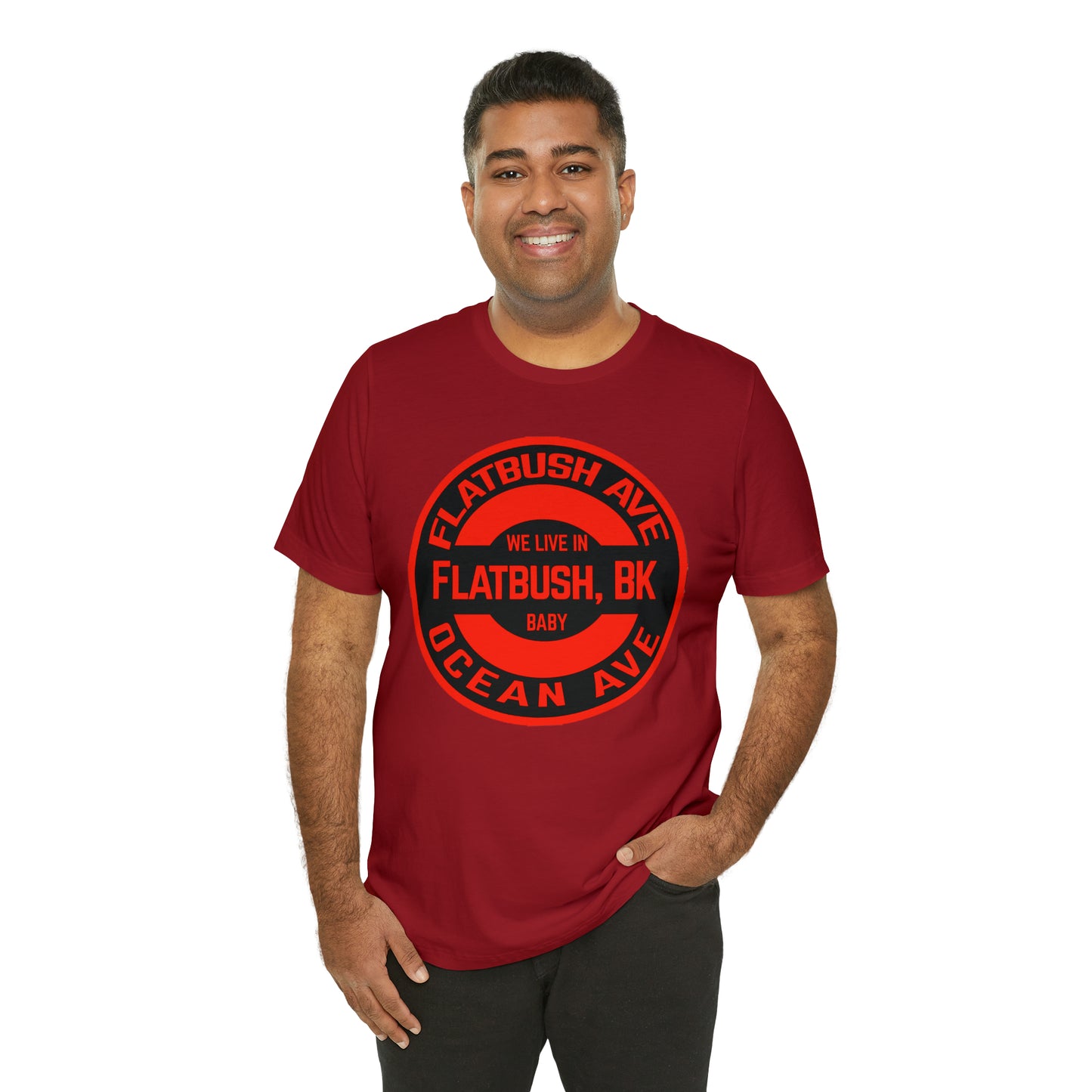 Flatbush, BK - Red - Unisex Jersey Short Sleeve Tee