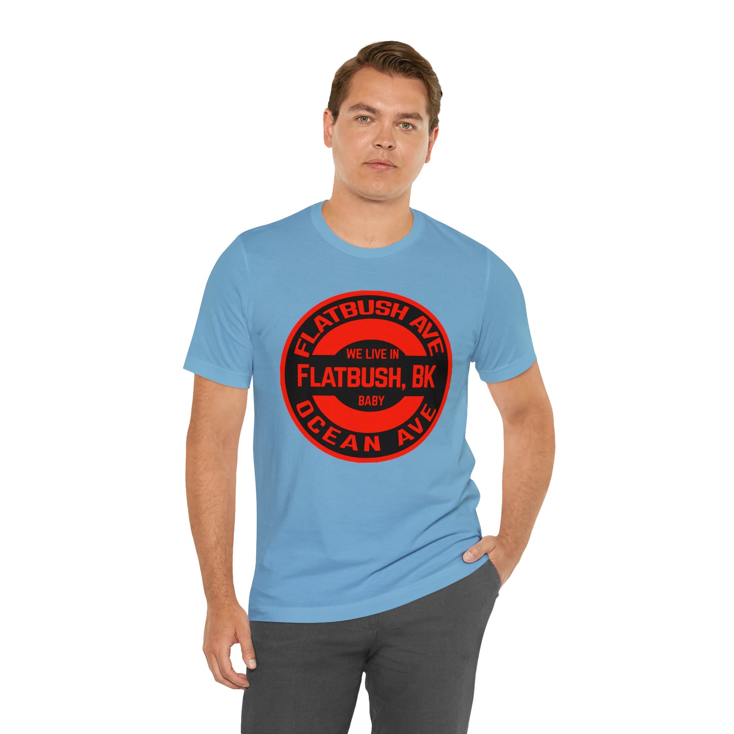 Flatbush, BK - Red - Unisex Jersey Short Sleeve Tee