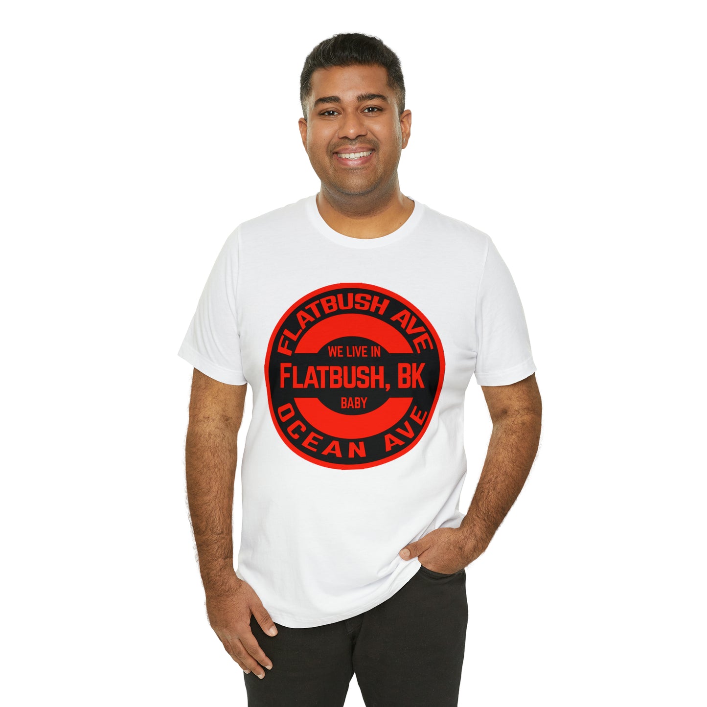Flatbush, BK - Red - Unisex Jersey Short Sleeve Tee