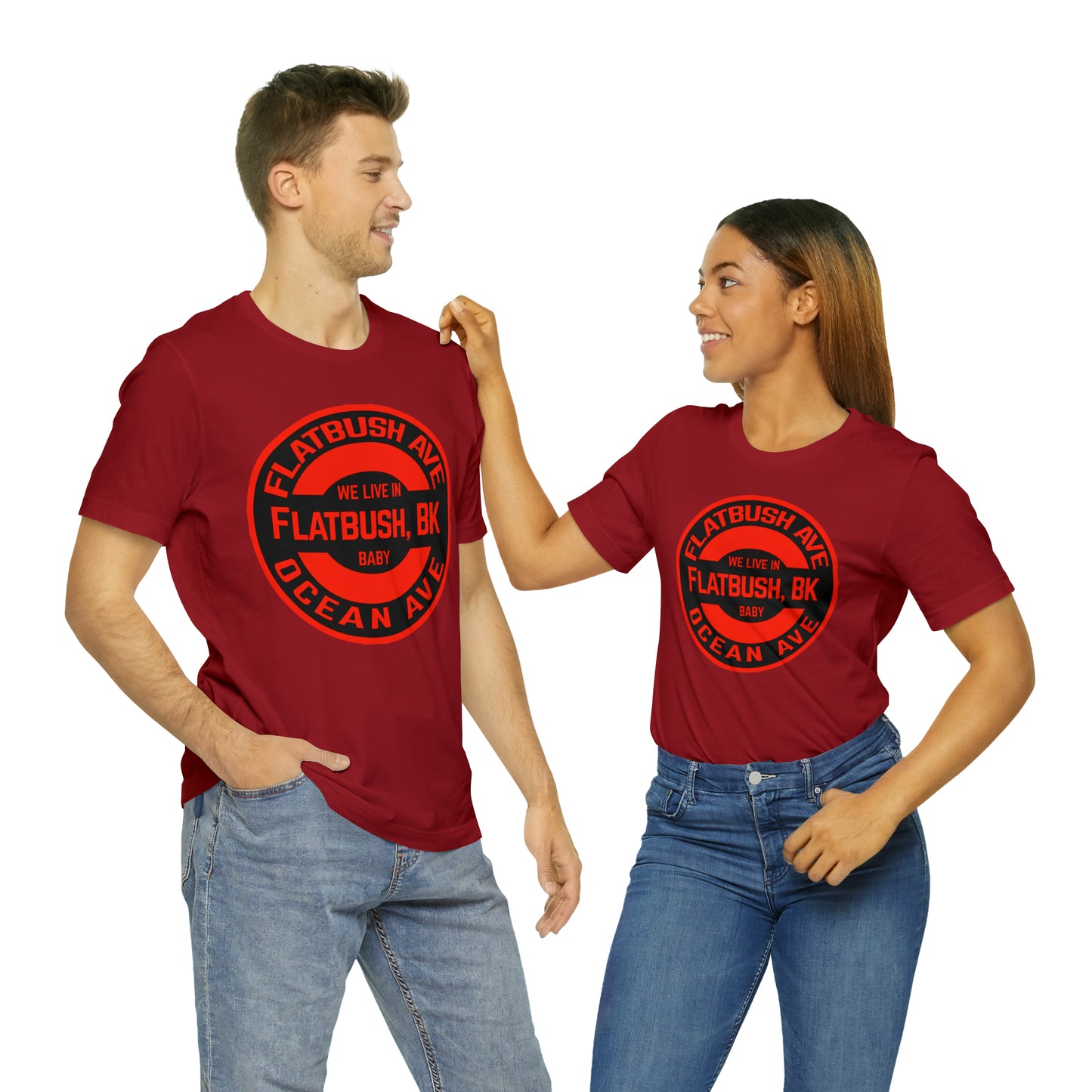 Flatbush, BK - Red - Unisex Jersey Short Sleeve Tee