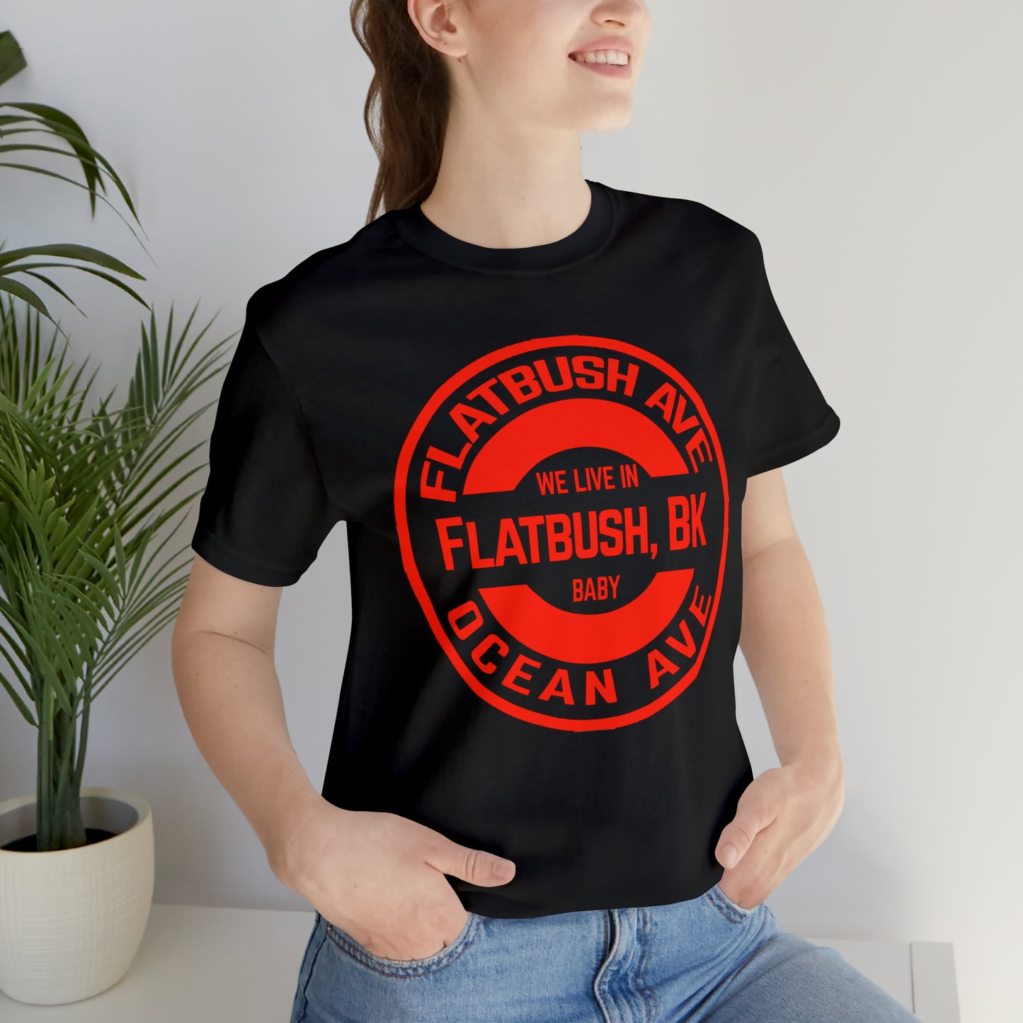 Flatbush, BK - Red - Unisex Jersey Short Sleeve Tee