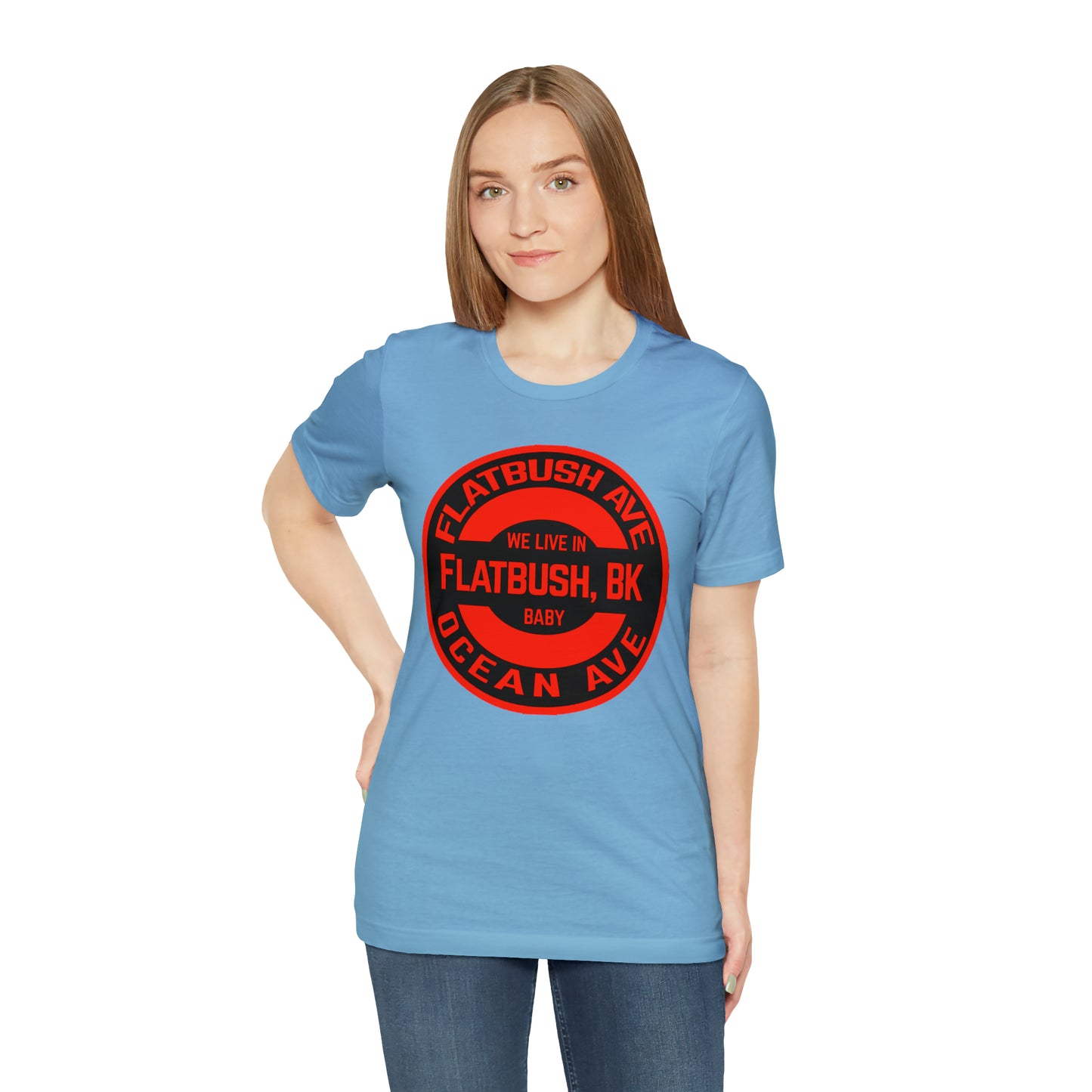 Flatbush, BK - Red - Unisex Jersey Short Sleeve Tee