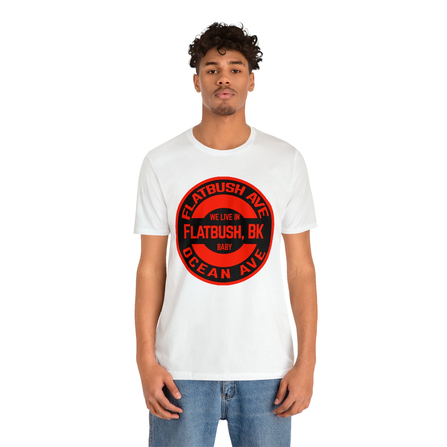 Flatbush, BK - Red - Unisex Jersey Short Sleeve Tee
