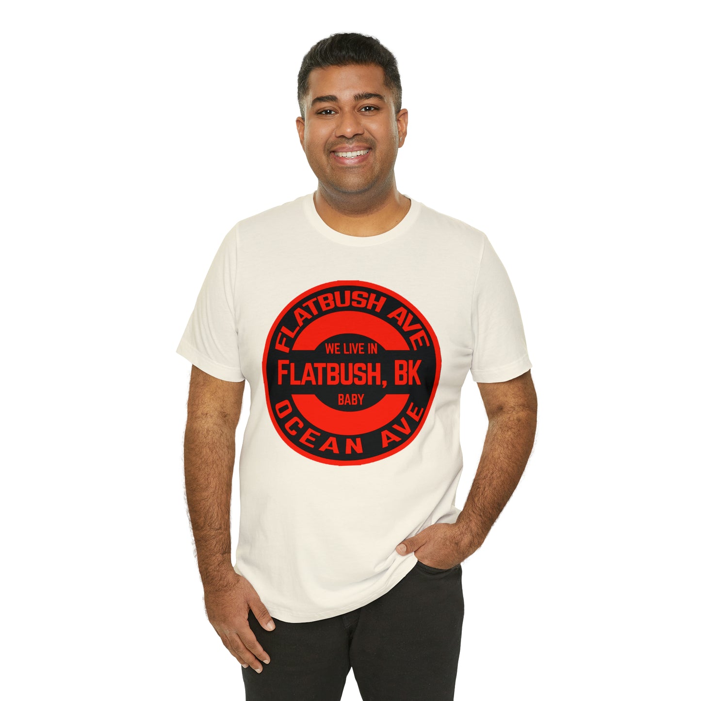 Flatbush, BK - Red - Unisex Jersey Short Sleeve Tee