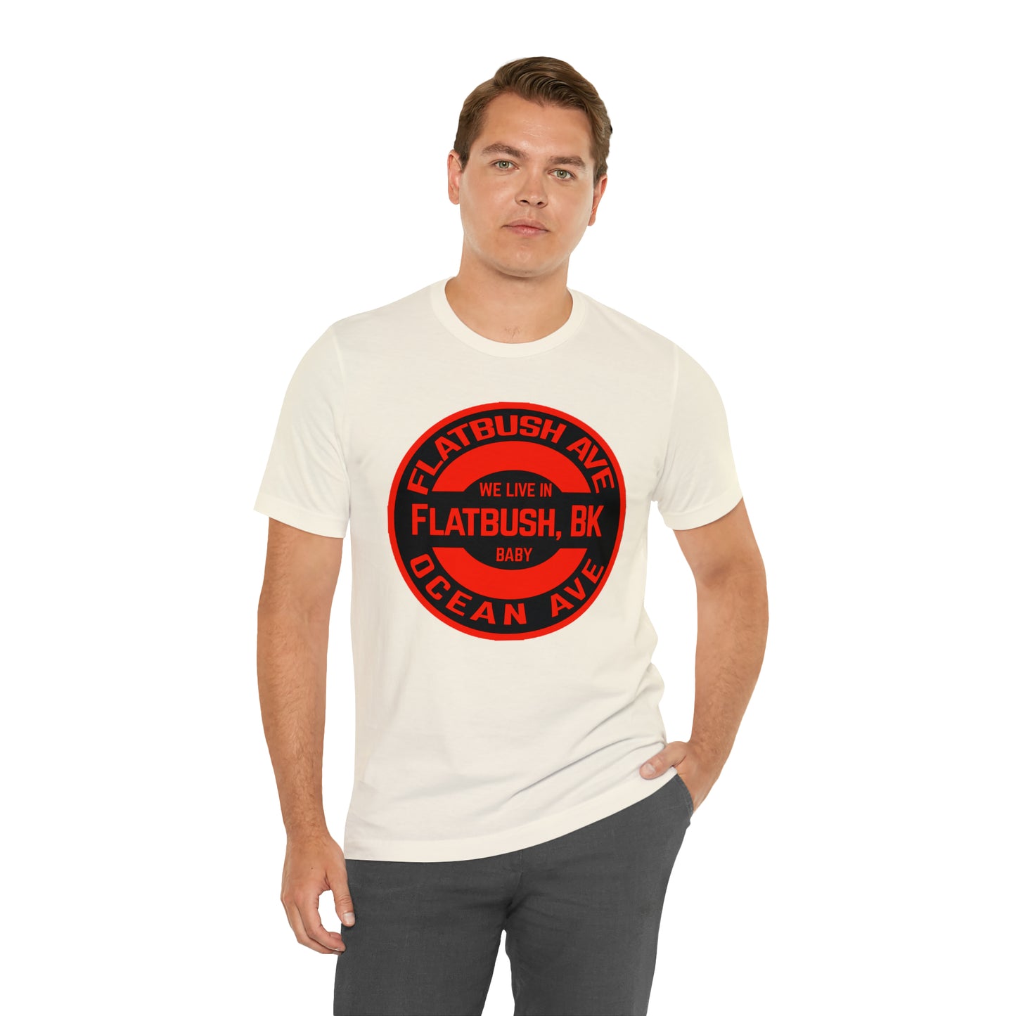 Flatbush, BK - Red - Unisex Jersey Short Sleeve Tee