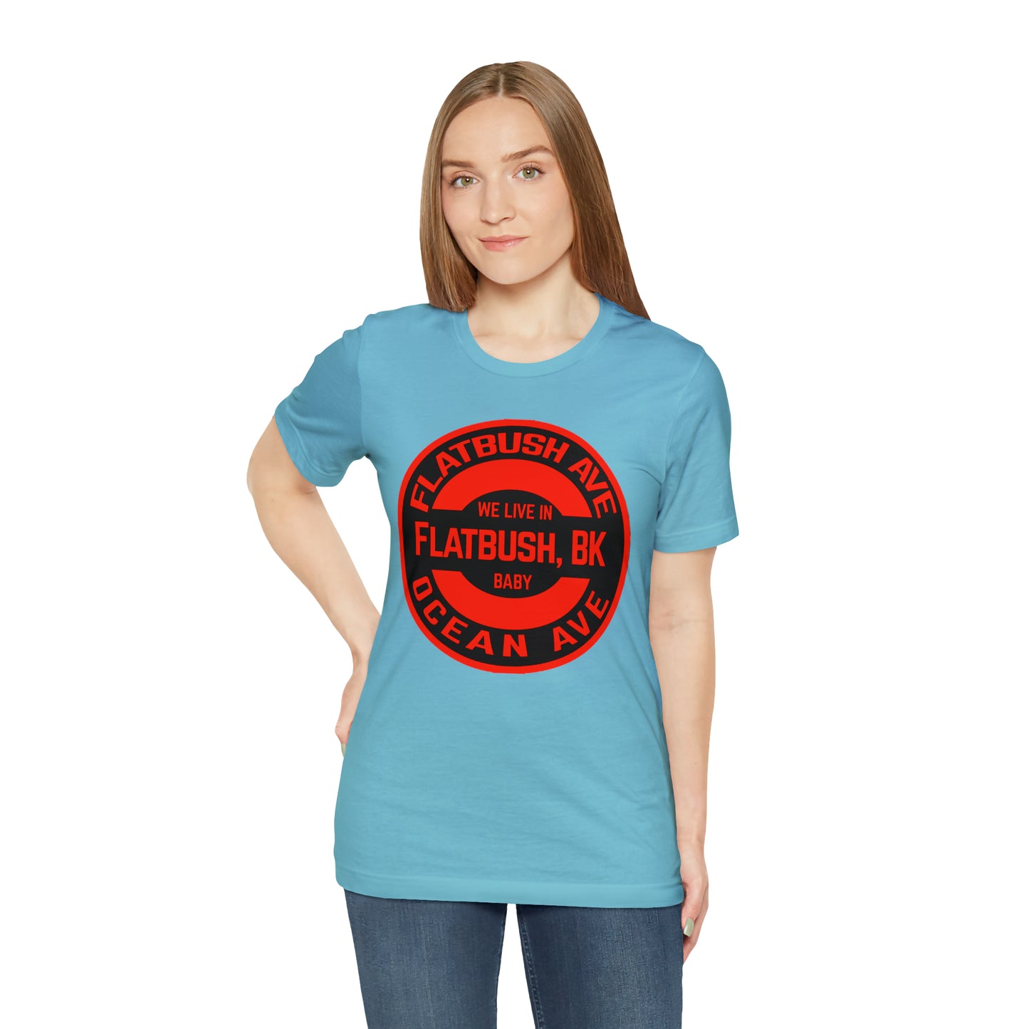 Flatbush, BK - Red - Unisex Jersey Short Sleeve Tee