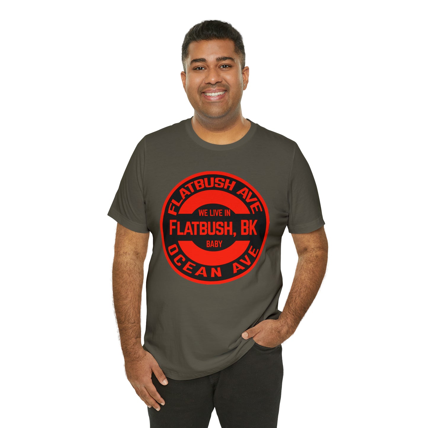 Flatbush, BK - Red - Unisex Jersey Short Sleeve Tee