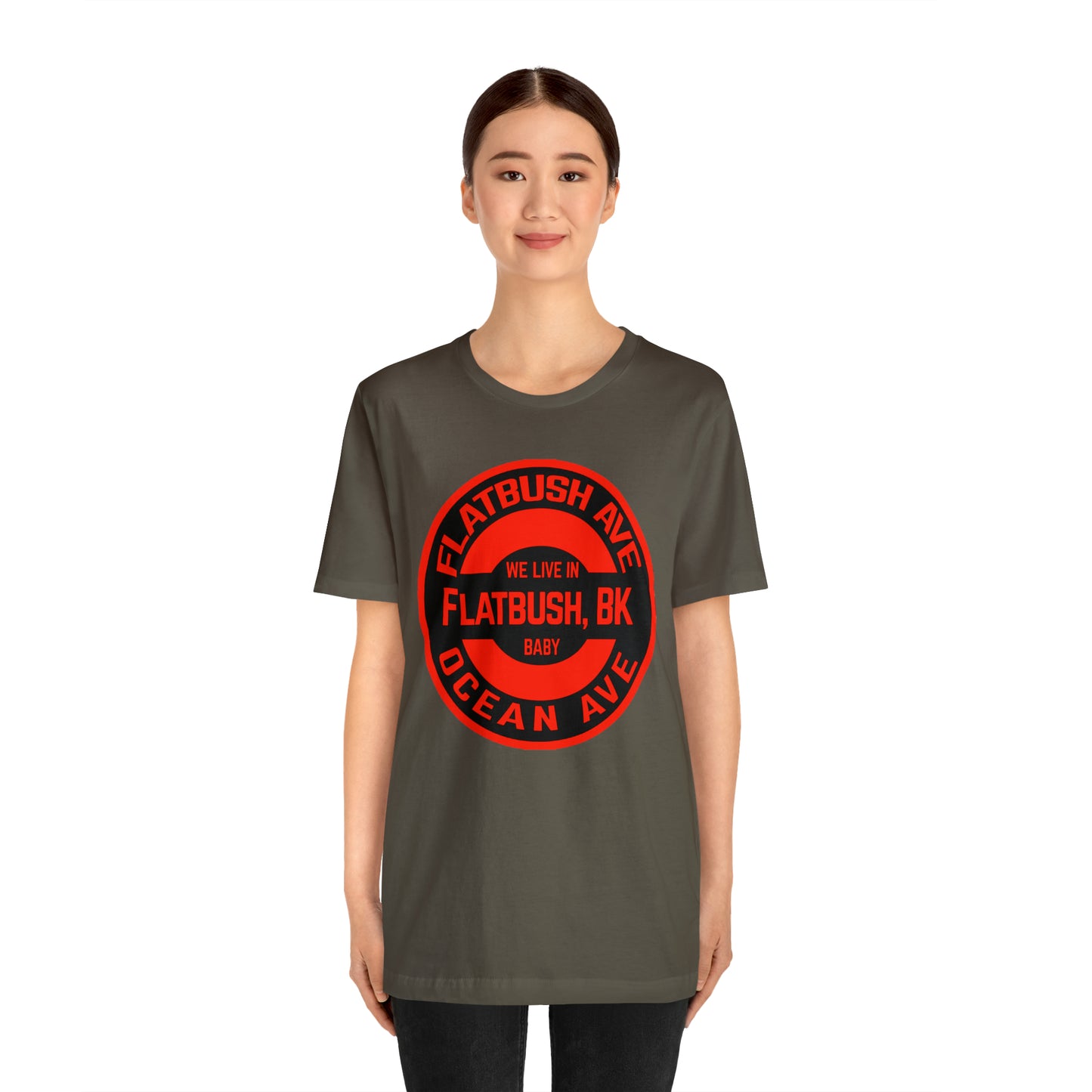 Flatbush, BK - Red - Unisex Jersey Short Sleeve Tee