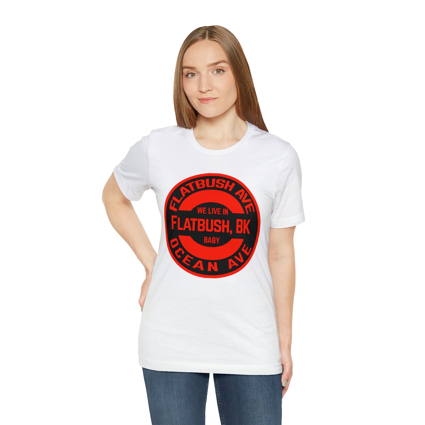 Flatbush, BK - Red - Unisex Jersey Short Sleeve Tee