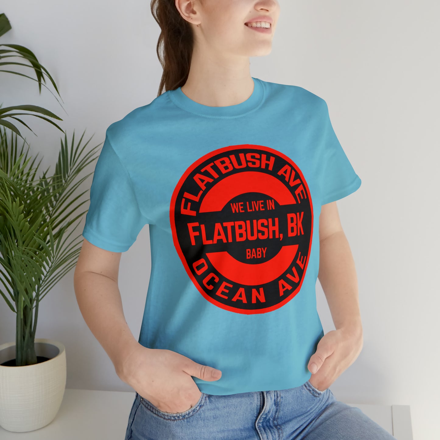Flatbush, BK - Red - Unisex Jersey Short Sleeve Tee