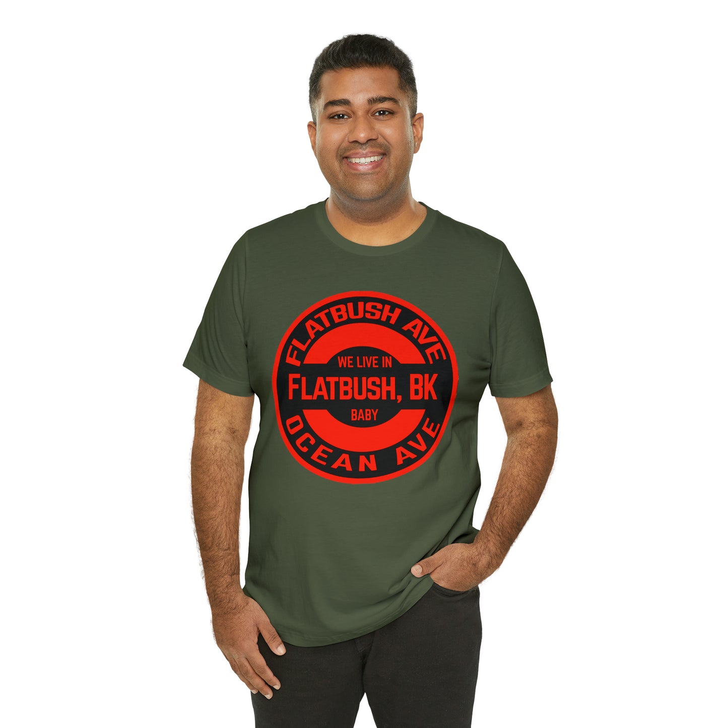 Flatbush, BK - Red - Unisex Jersey Short Sleeve Tee