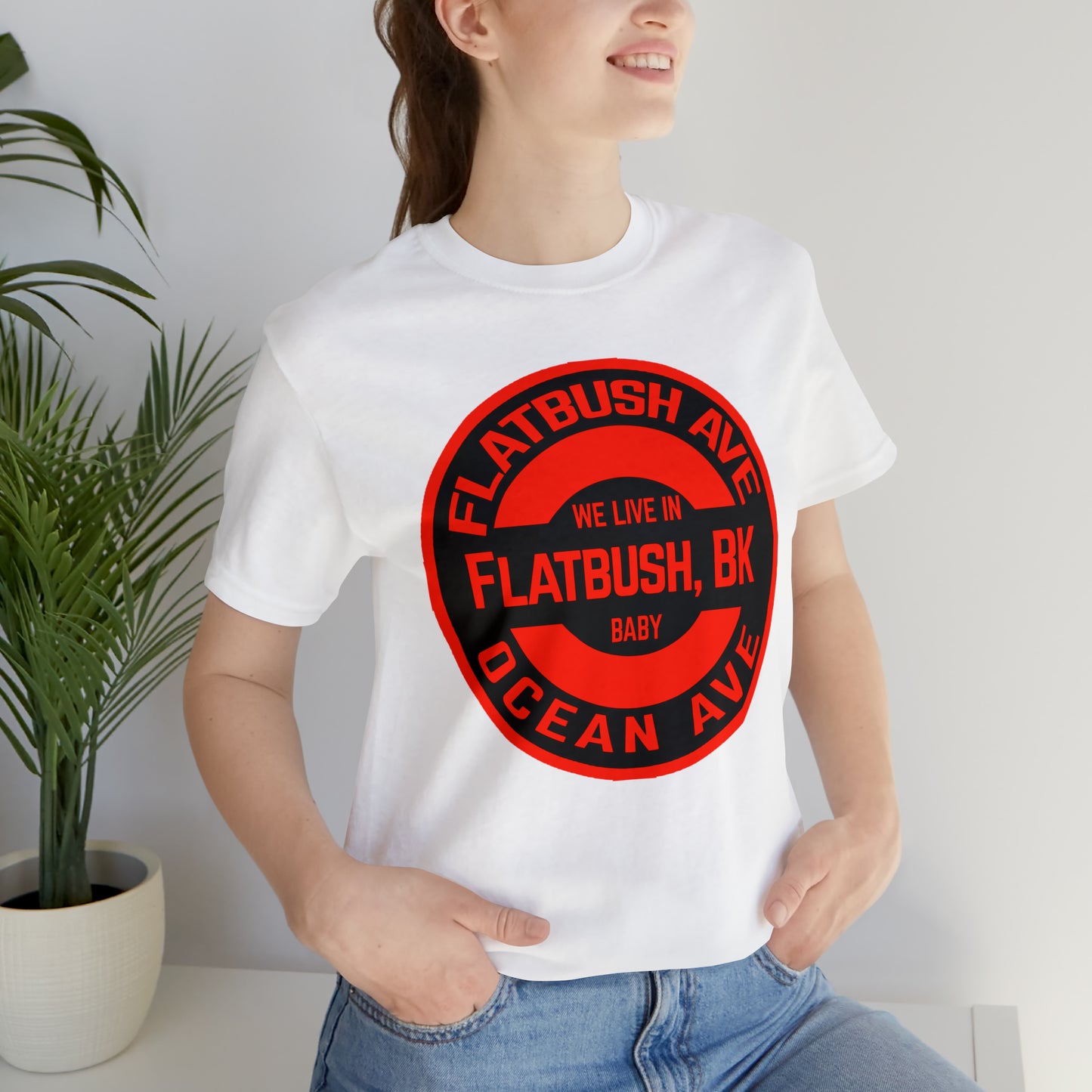 Flatbush, BK - Red - Unisex Jersey Short Sleeve Tee