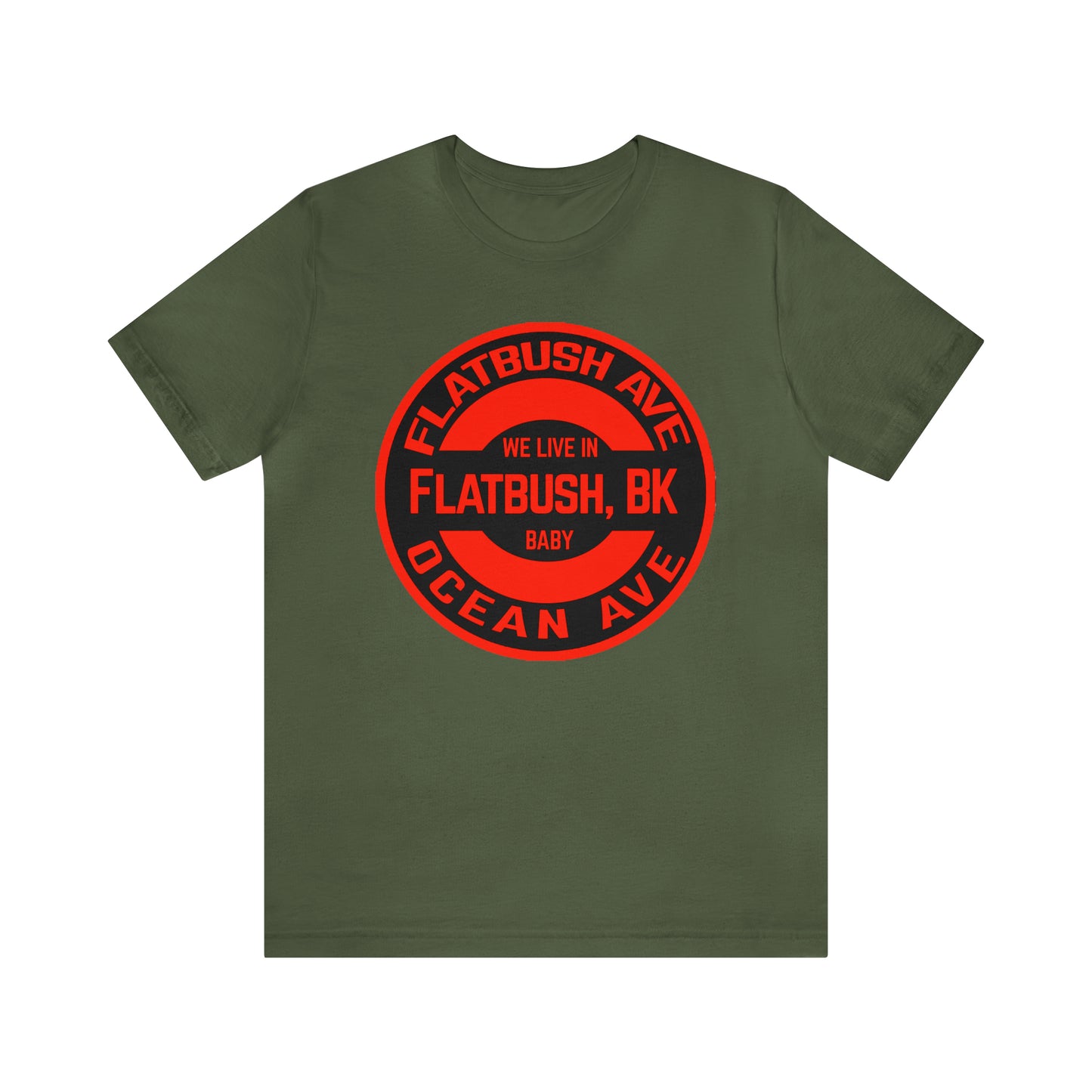 Flatbush, BK - Red - Unisex Jersey Short Sleeve Tee