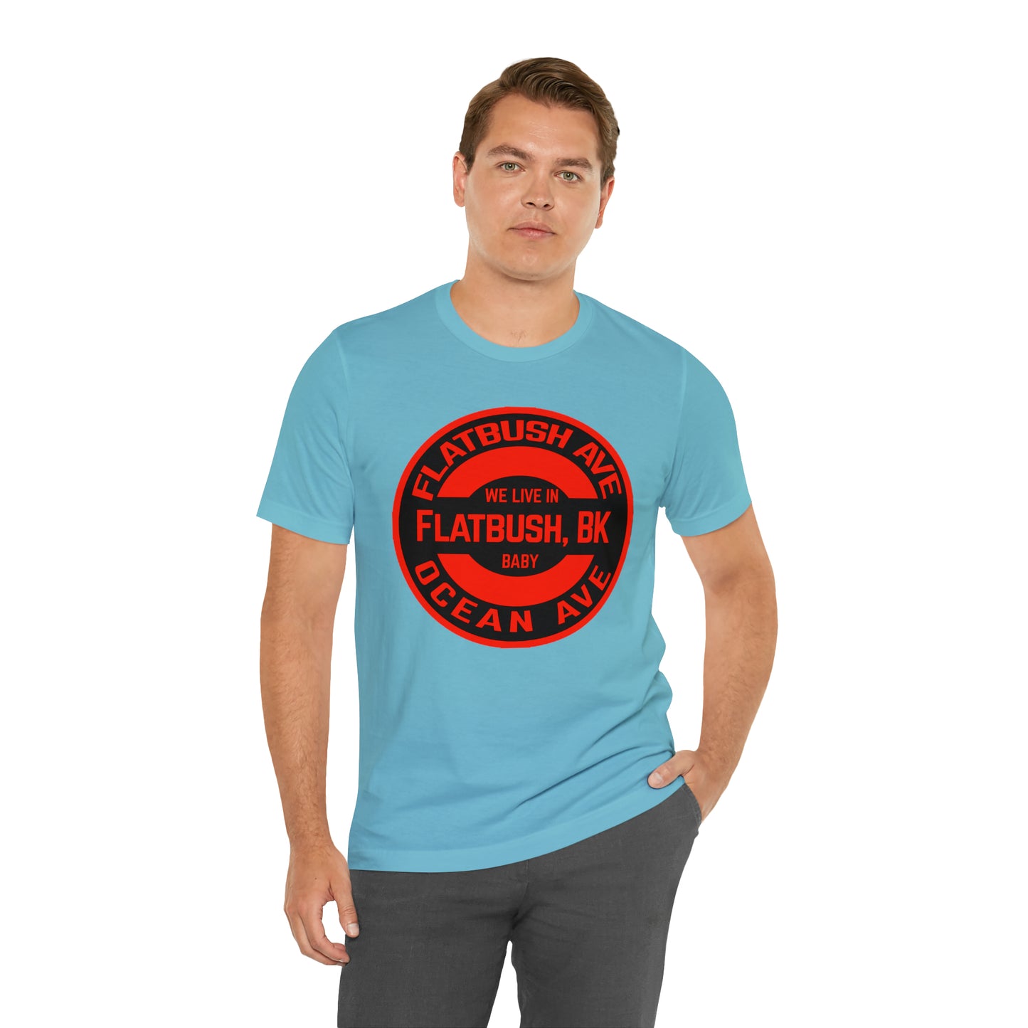 Flatbush, BK - Red - Unisex Jersey Short Sleeve Tee