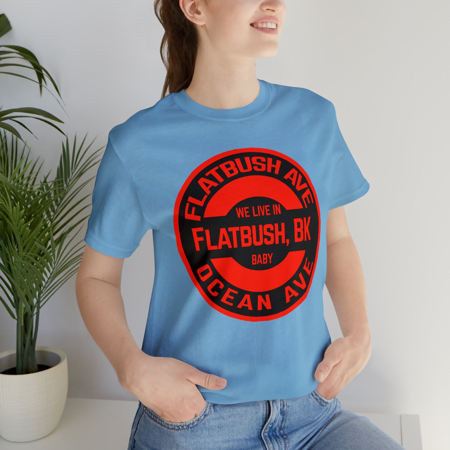 Flatbush, BK - Red - Unisex Jersey Short Sleeve Tee