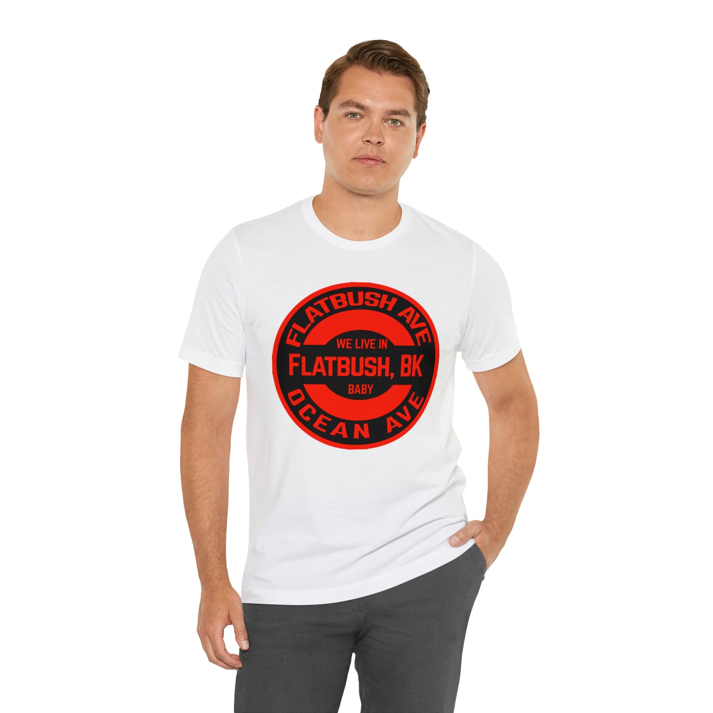 Flatbush, BK - Red - Unisex Jersey Short Sleeve Tee
