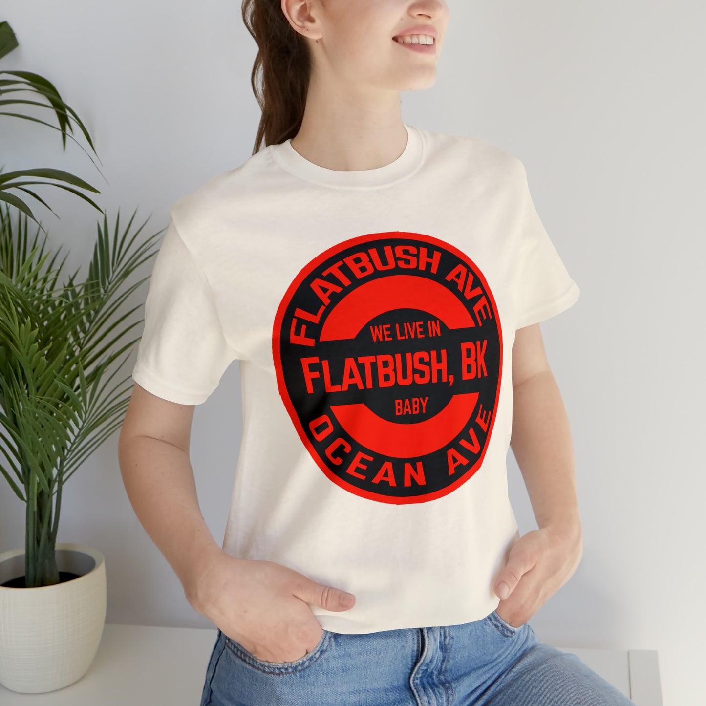 Flatbush, BK - Red - Unisex Jersey Short Sleeve Tee
