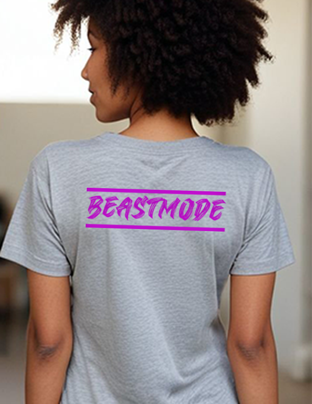 1 - Beastmode - Lion - Purple - Unisex Jersey Short Sleeve Tee