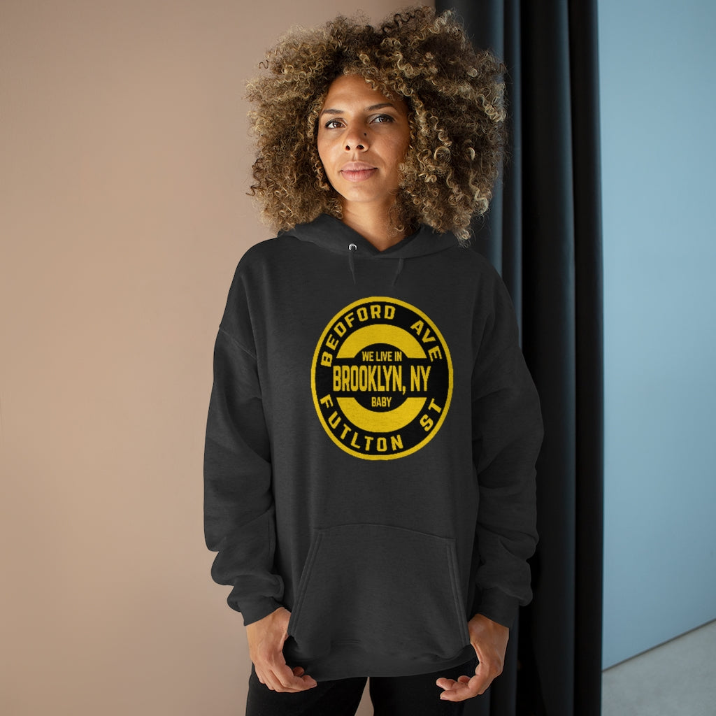 Brooklyn, NY -Yellow - Unisex EcoSmart® Pullover Hoodie Sweatshirt