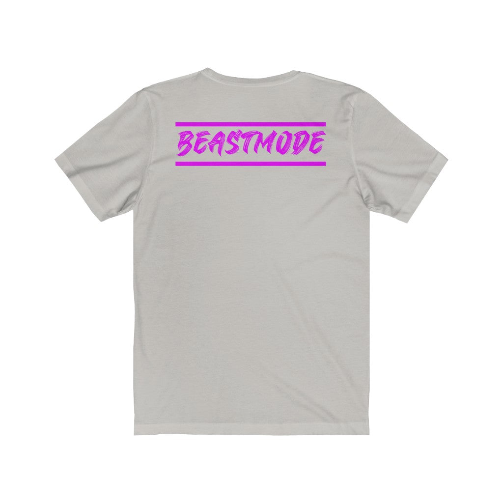 1 - Beastmode - Lion - Purple - Unisex Jersey Short Sleeve Tee