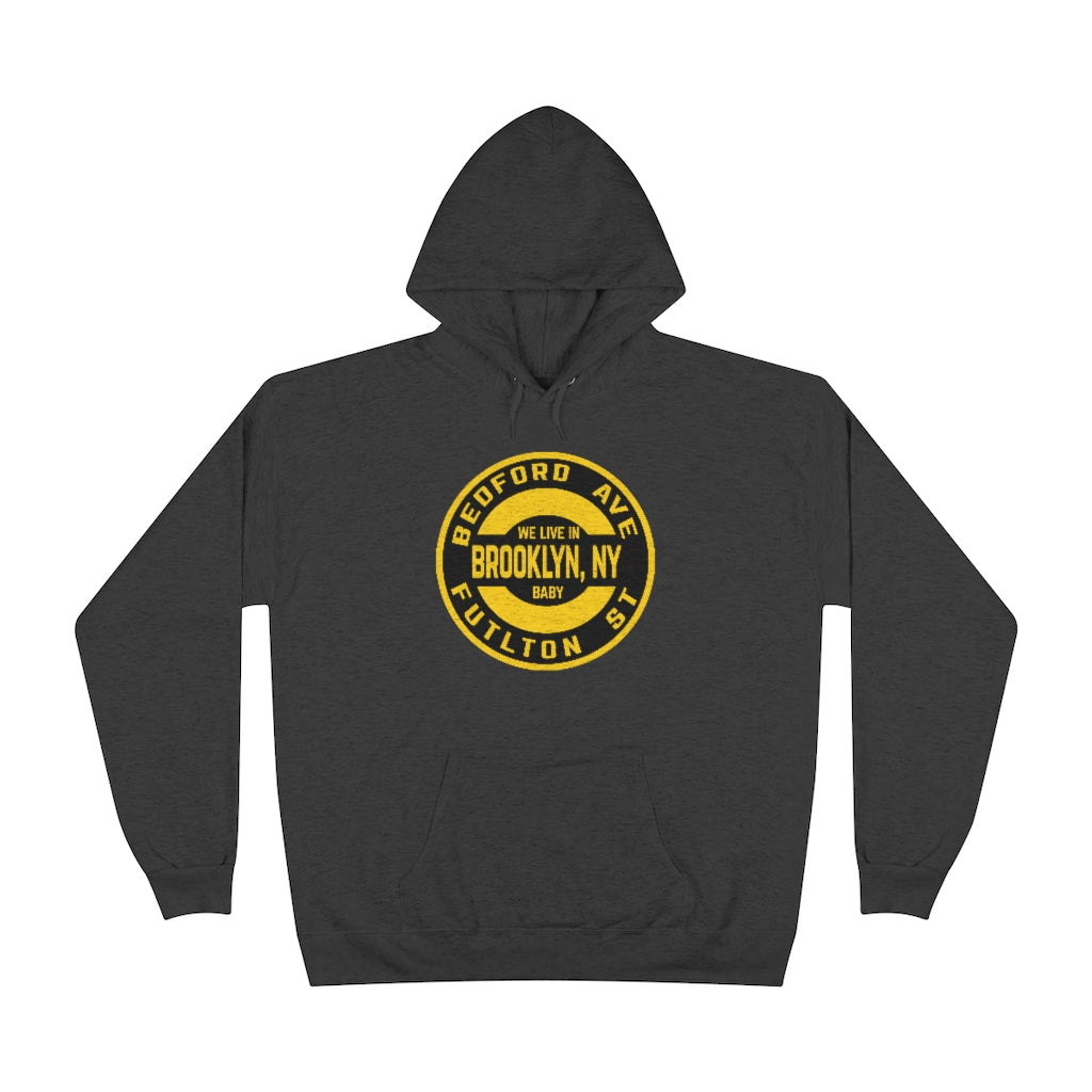 Brooklyn, NY -Yellow - Unisex EcoSmart® Pullover Hoodie Sweatshirt