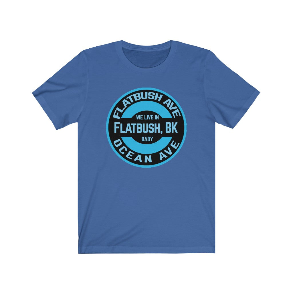 Flatbush, Bk - Blue - Unisex Jersey Short Sleeve Tee
